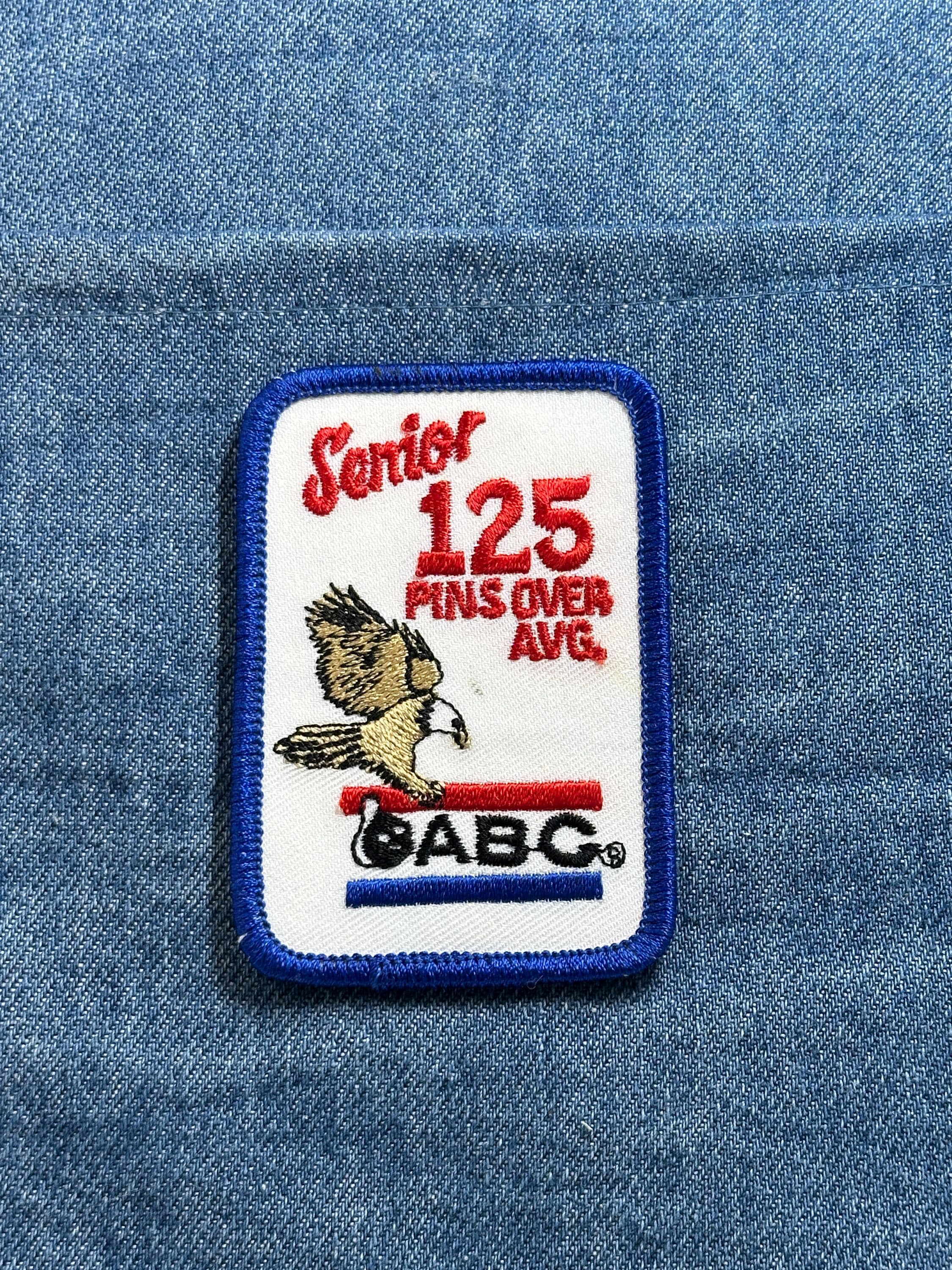 Senior 125 Pins Over Avg Patch: Blue Border - ABC Bowling