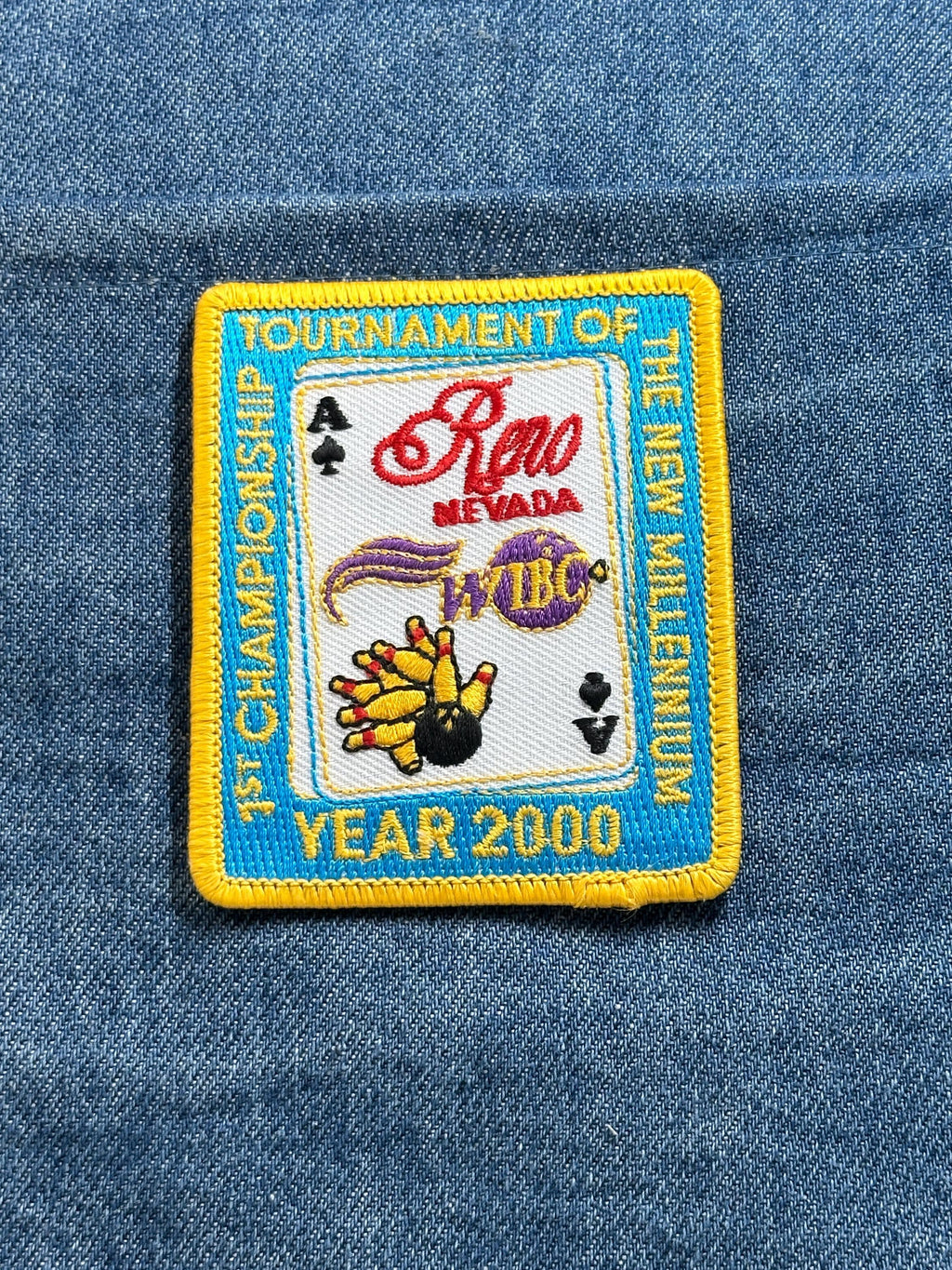 Reno Bowling Tournament Patch: Blue Gold - 2000 Millennium Accessory