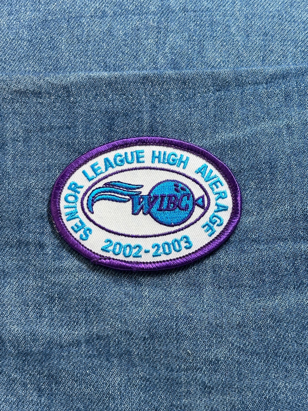 Senior League High Average Patch: Purple & Blue - 2002-2003 Bowling Accessory