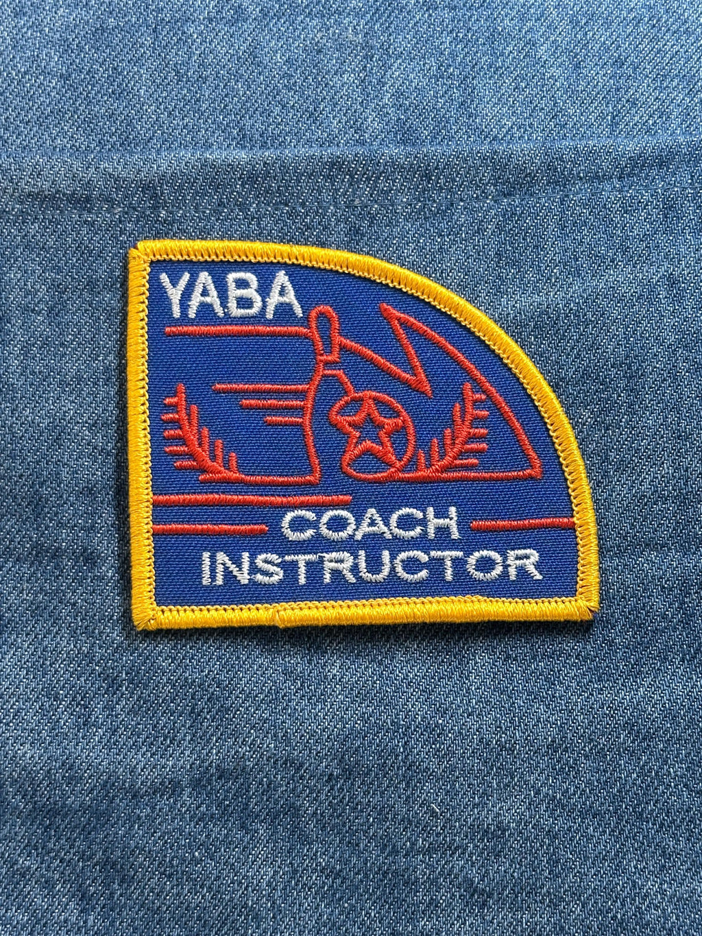 YABA Coach Instructor Patch: Blue & Gold - Bowling Accessory