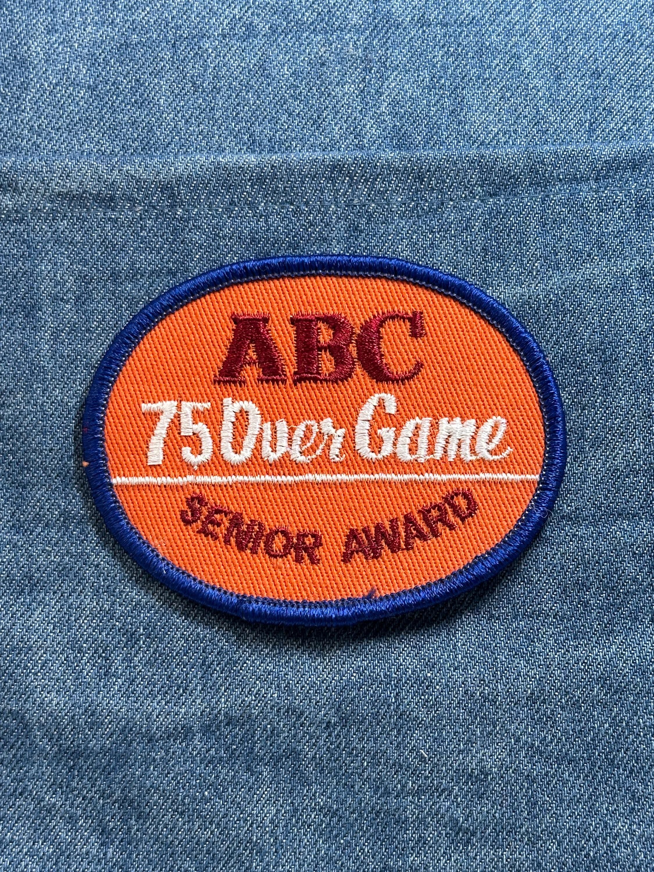 ABC 75 Over Game Patch: Orange Oval - Bowling Accessory