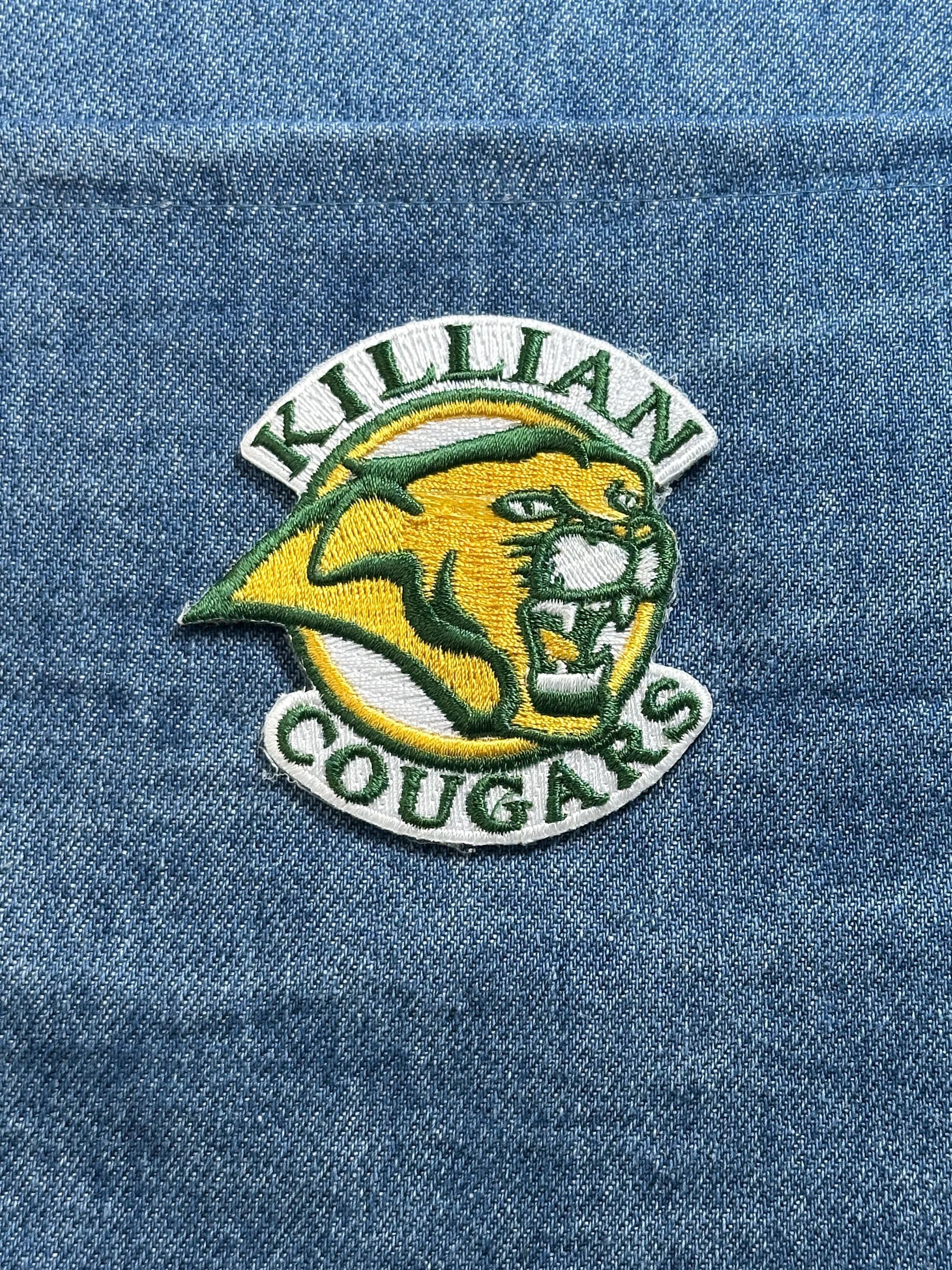 Killean Cougars Patch: Green & Gold - School Mascot Accessory