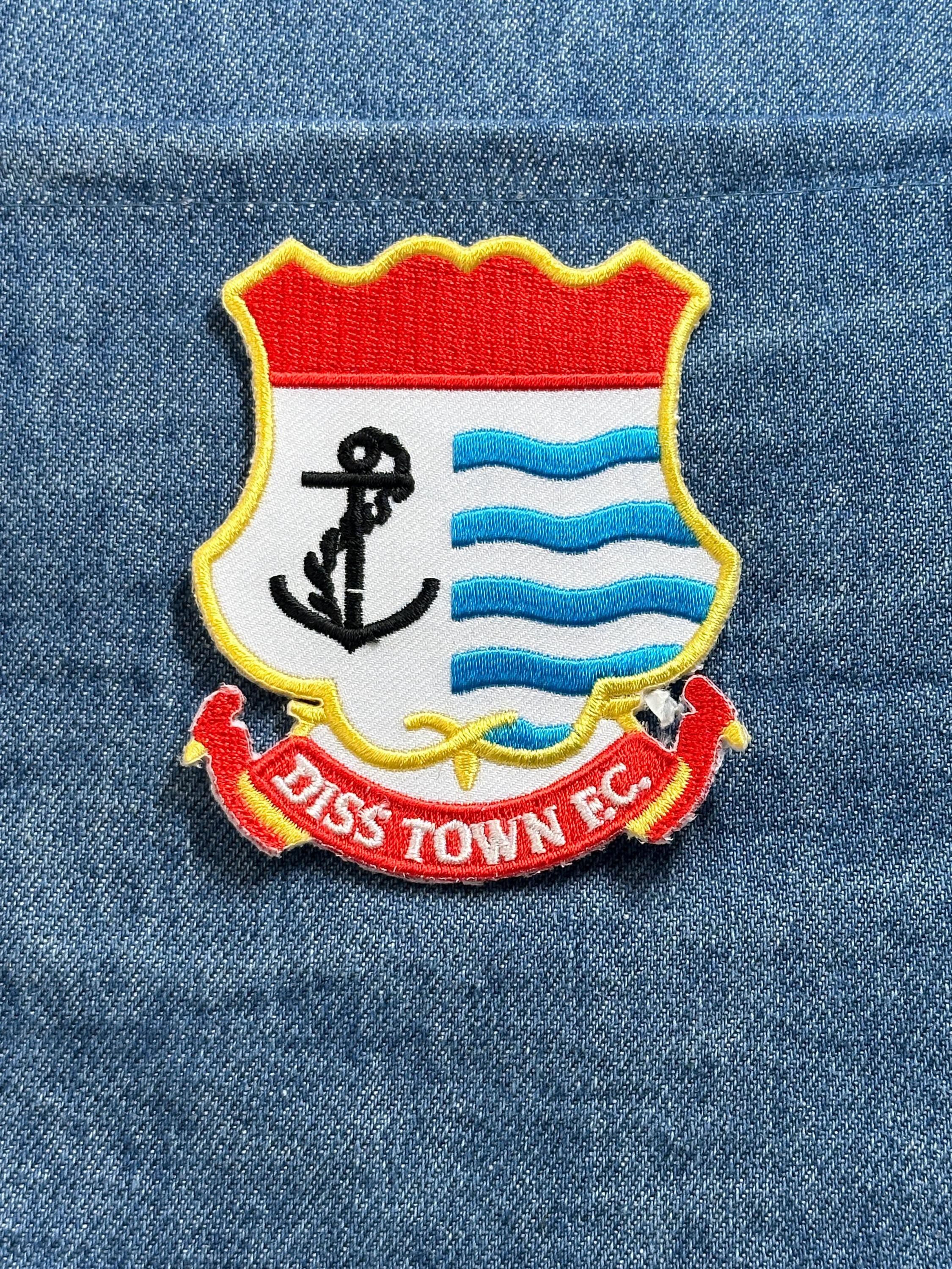 Diss Town FC Patch Soccer Football Club Crest Embroidered Sew On Patch