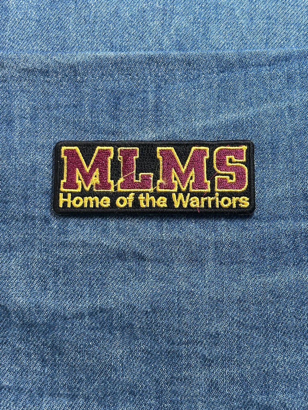 MLMS Patch: Maroon & Gold School Spirit - Warriors Accessory