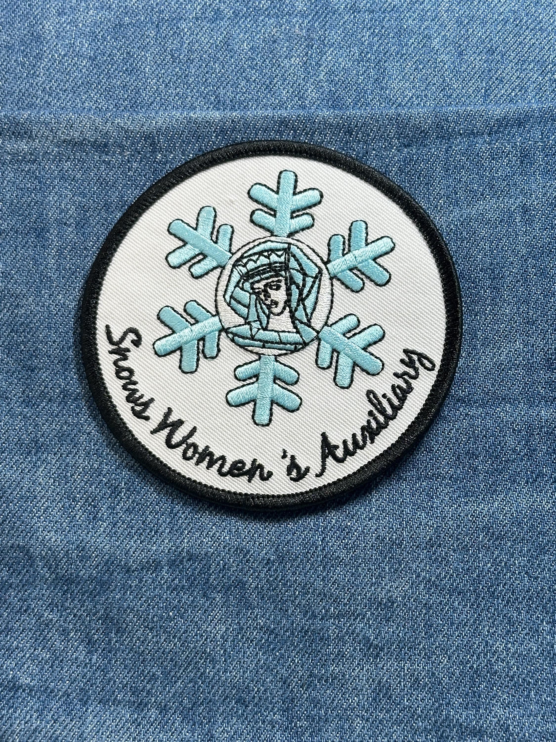 Snow Womens Auxiliary Patch Snowflake Lady Liberty Embroidered Sew On Patch