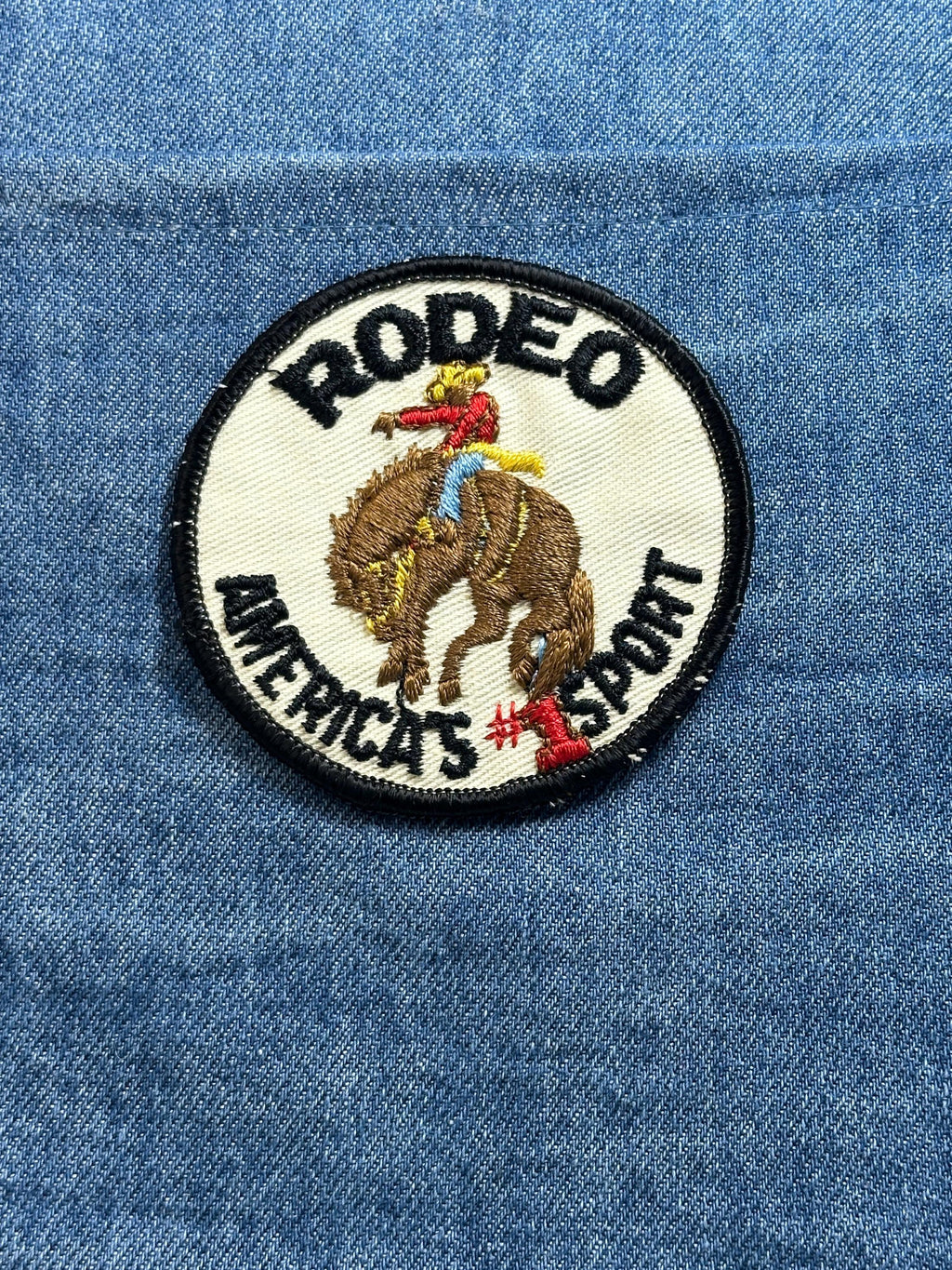 Rodeo Americas 1 Sport Patch Cowboy Bronco Western Embroidered Patch