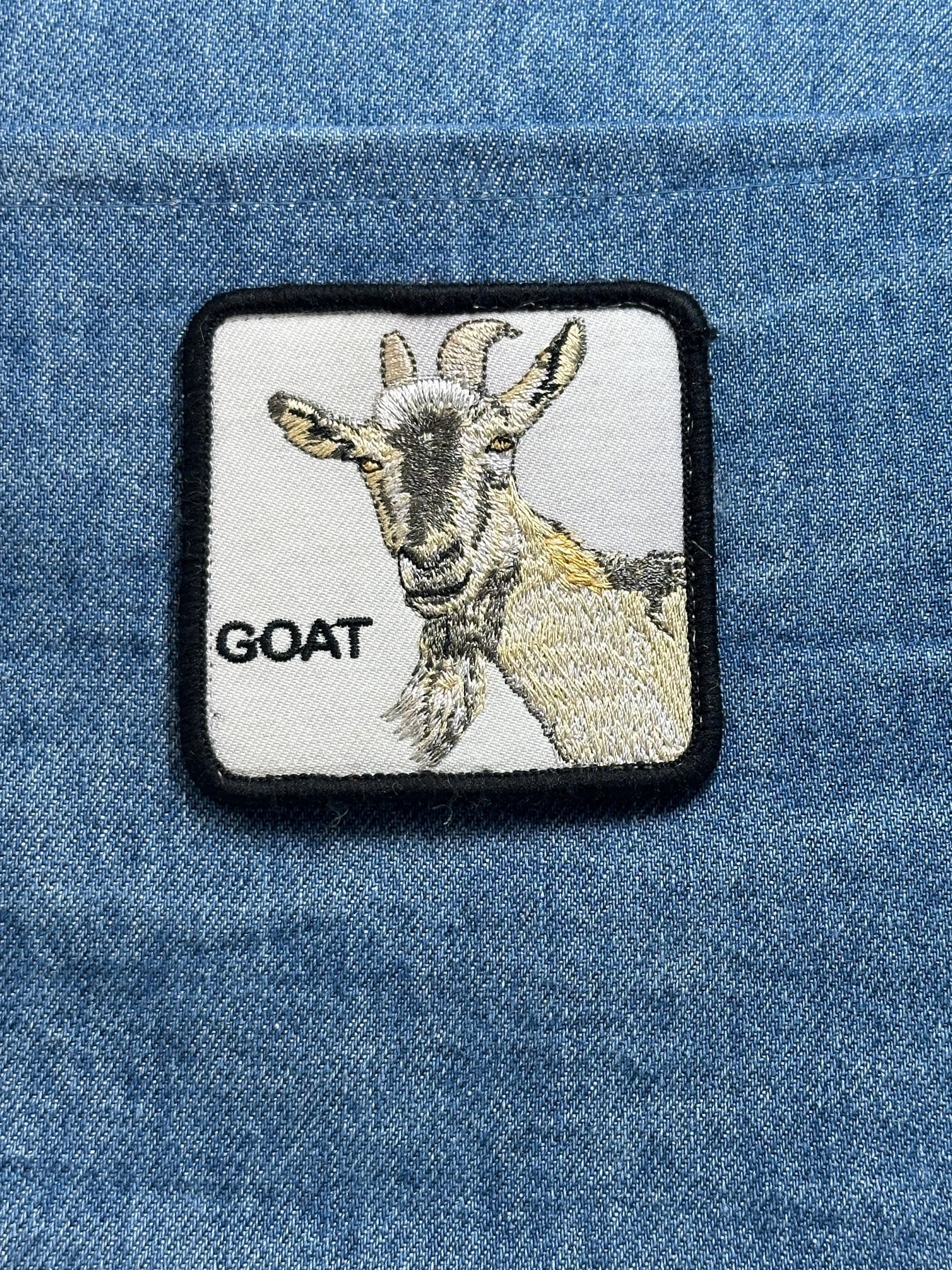 Goat Patch: Black Border Nature - Farm Animal Accessory