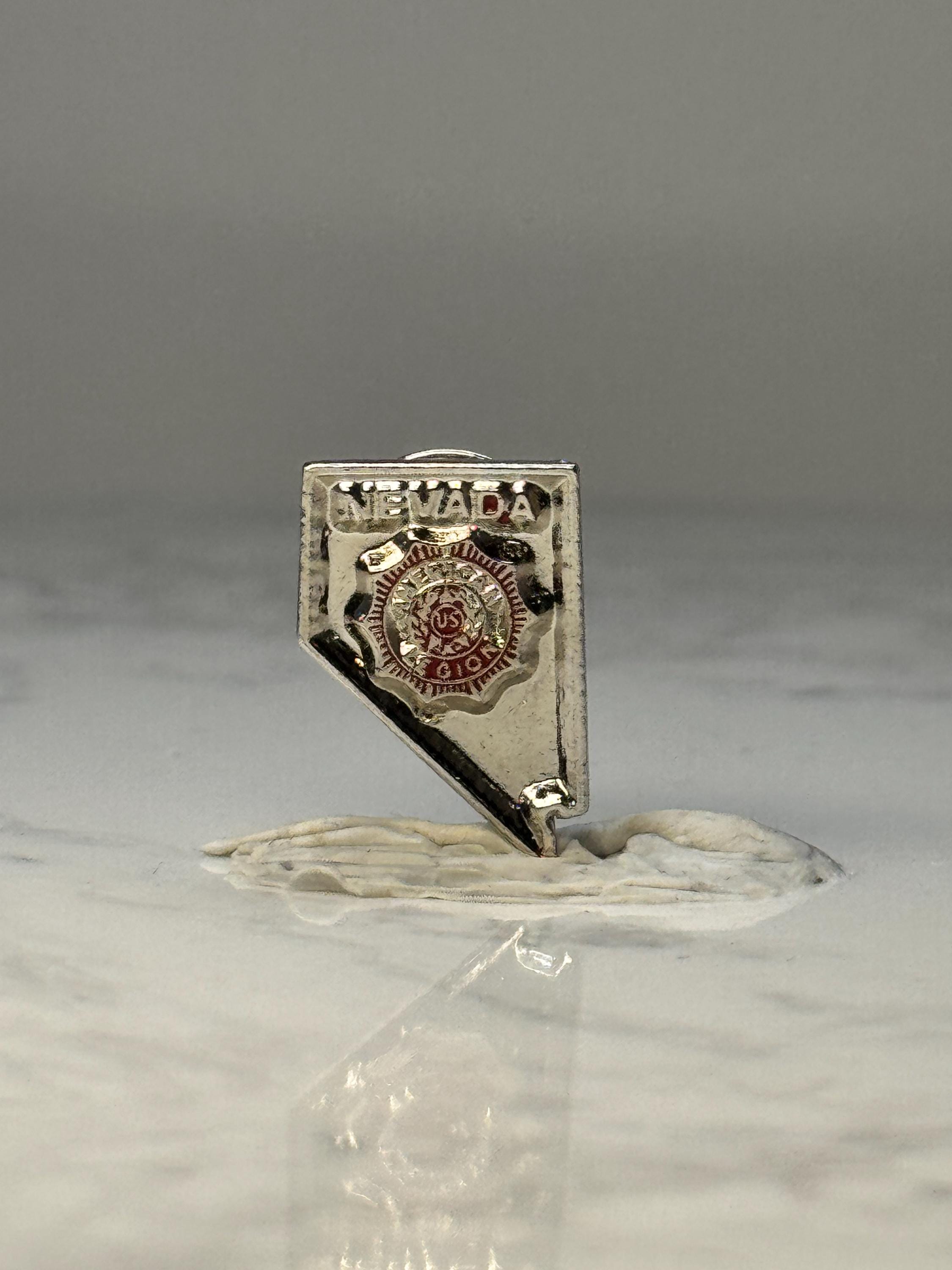 Nevada American Legion Pin NV State Shape Veteran Military Enamel Lapel Pin