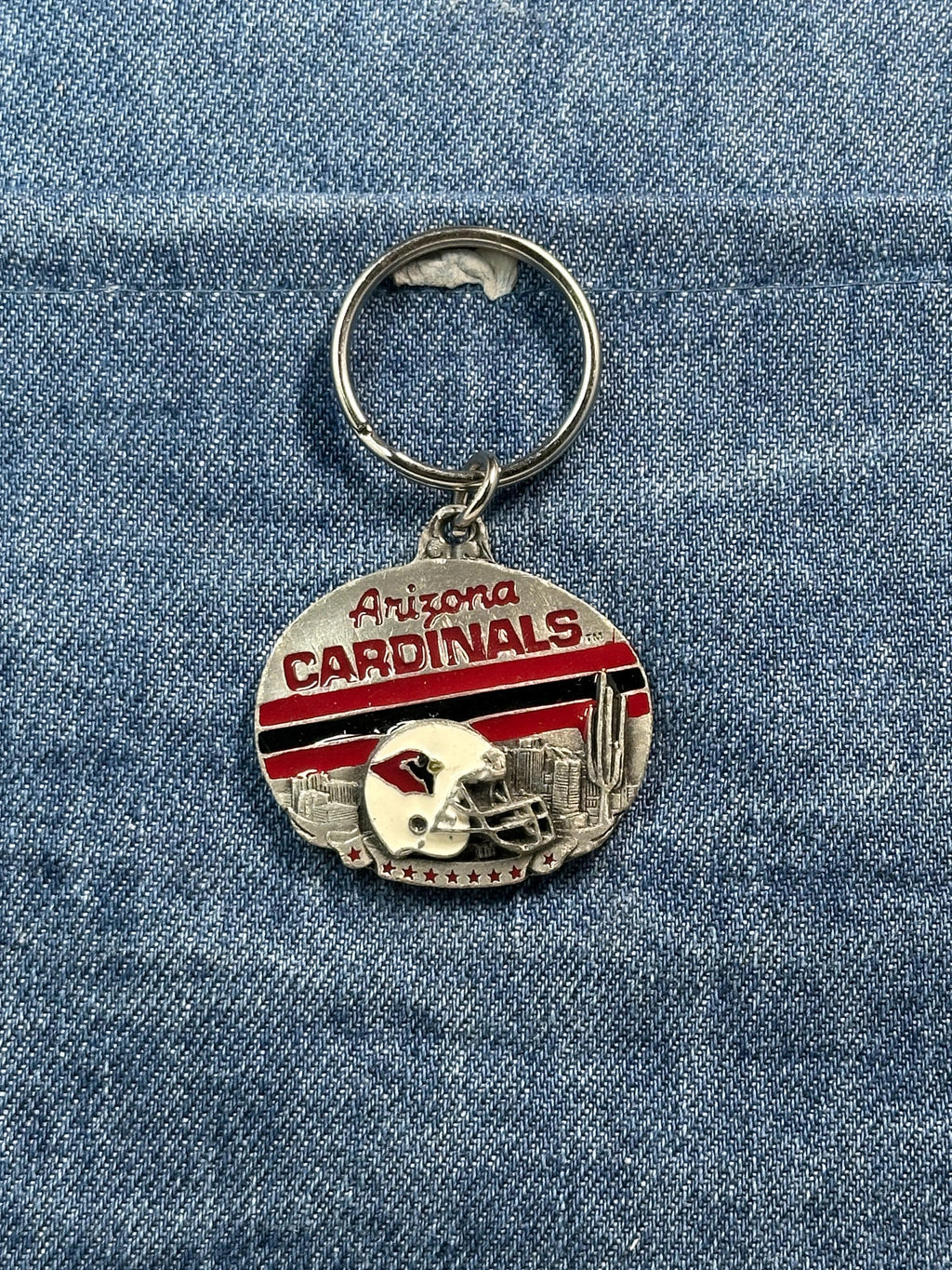 Vintage Arizona Cardinals Keychain: Metal Enamel - NFL Football Accessory