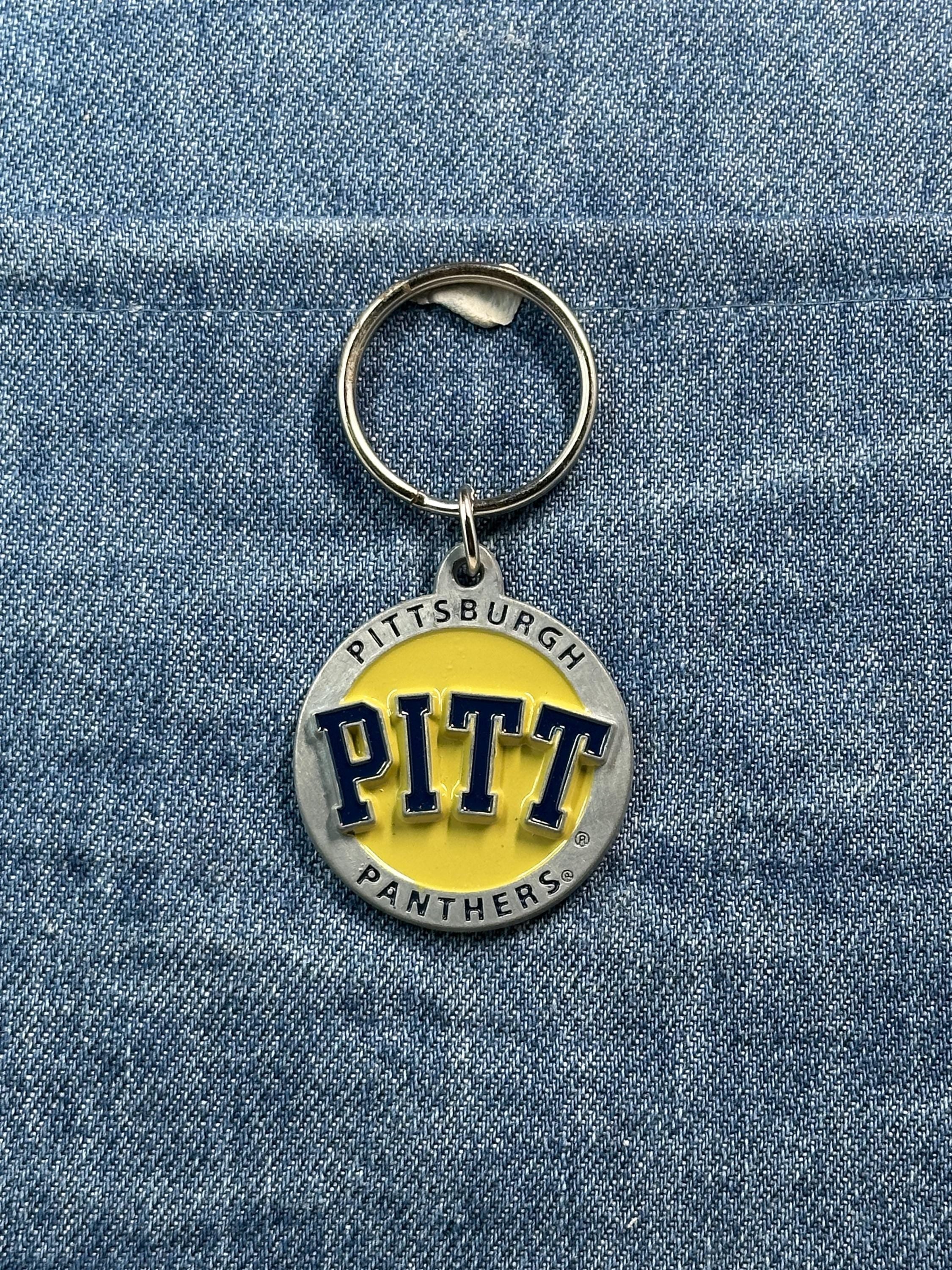 Vintage Pittsburgh Pitt Keychain: Metal Enamel - Panthers Era Accessory