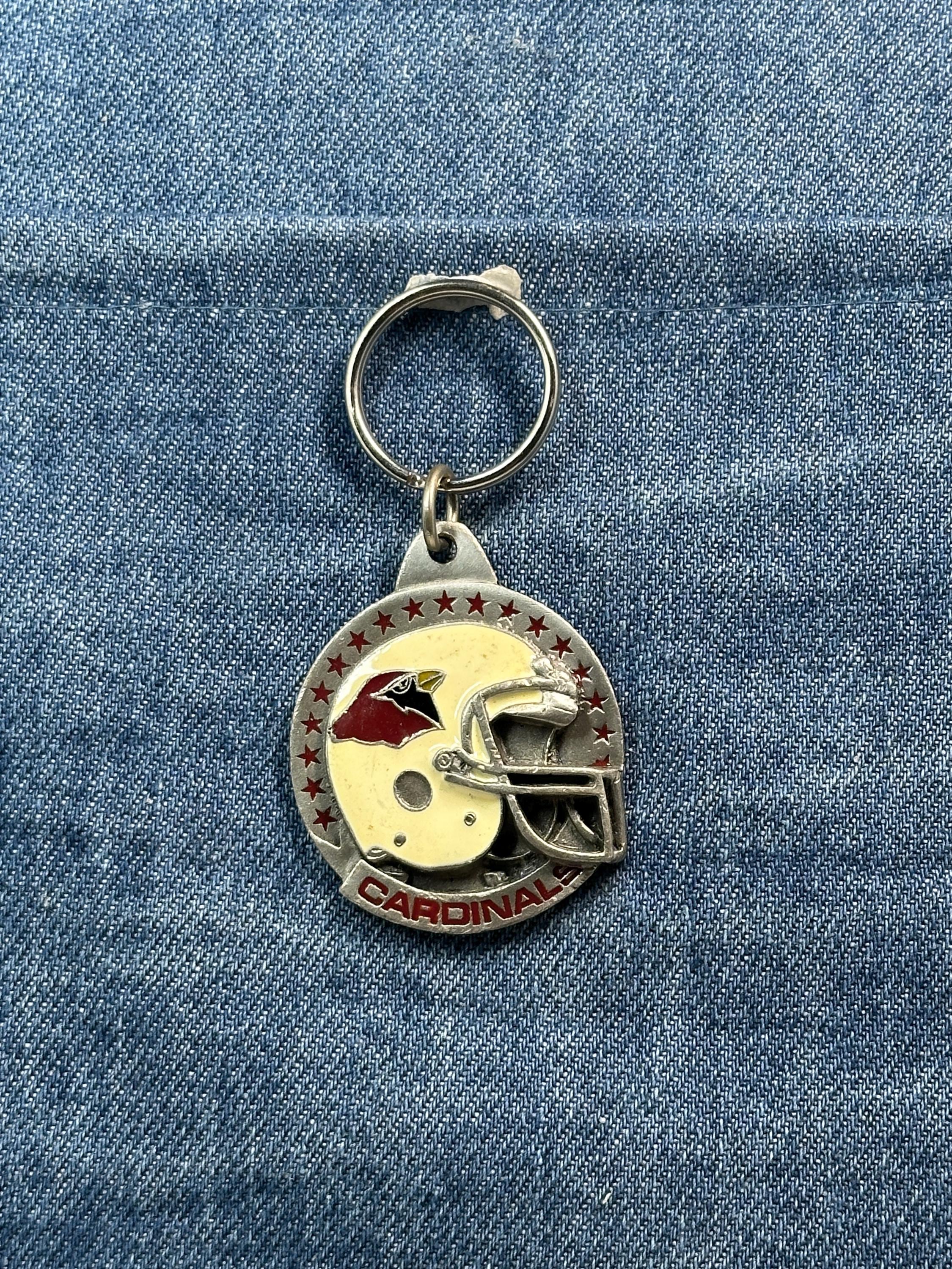 Vintage Arizona Cardinals Keychain: Metal Enamel - NFL Football Accessory