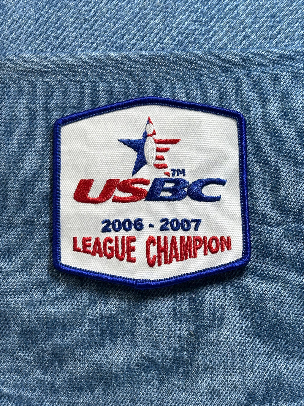 USBC League Champion Patch: Red White Blue - 2006 2007 Bowling Accessory