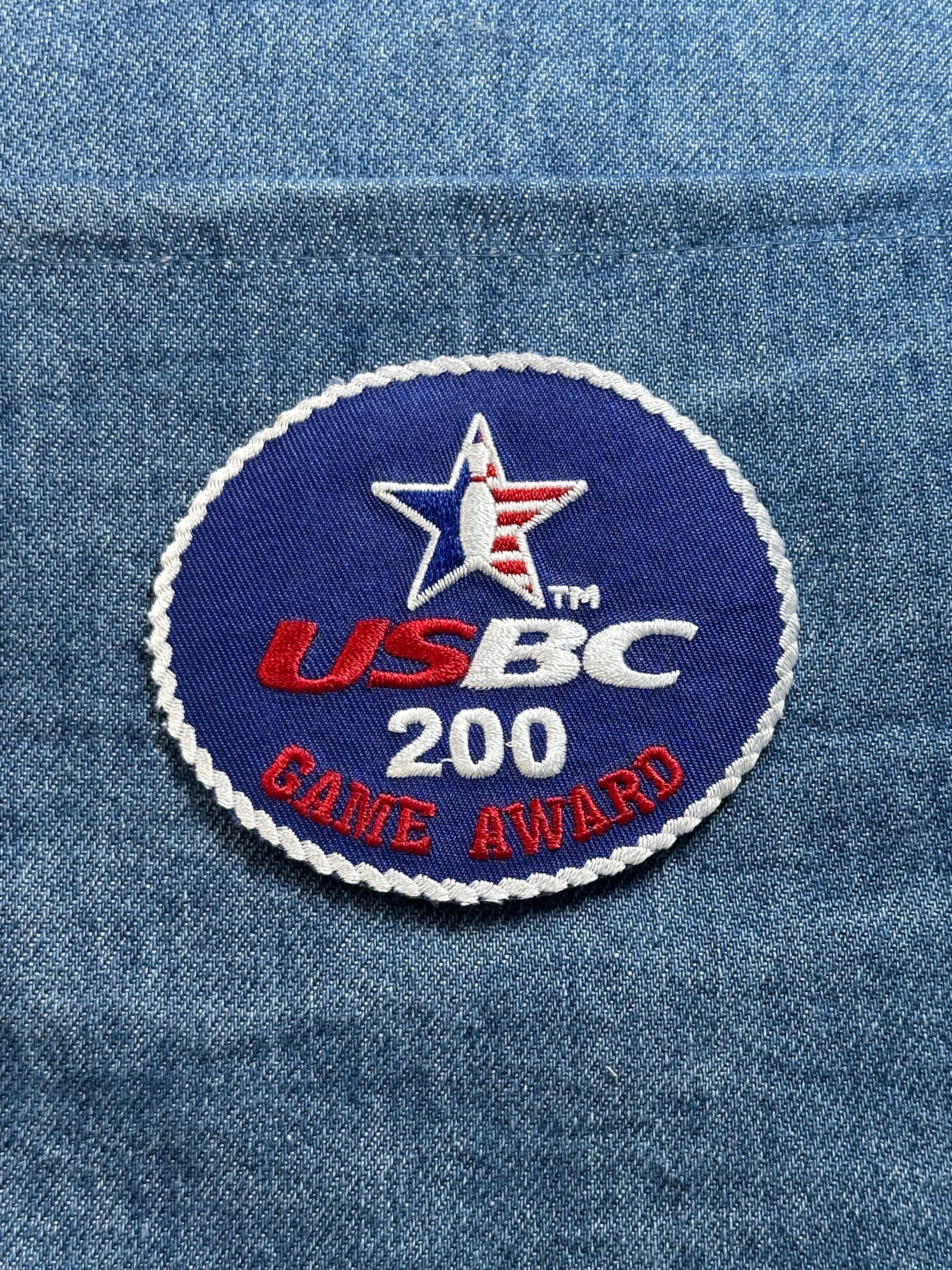 USBC 200 Game Award Patch: Red White Blue - Bowling Accessory