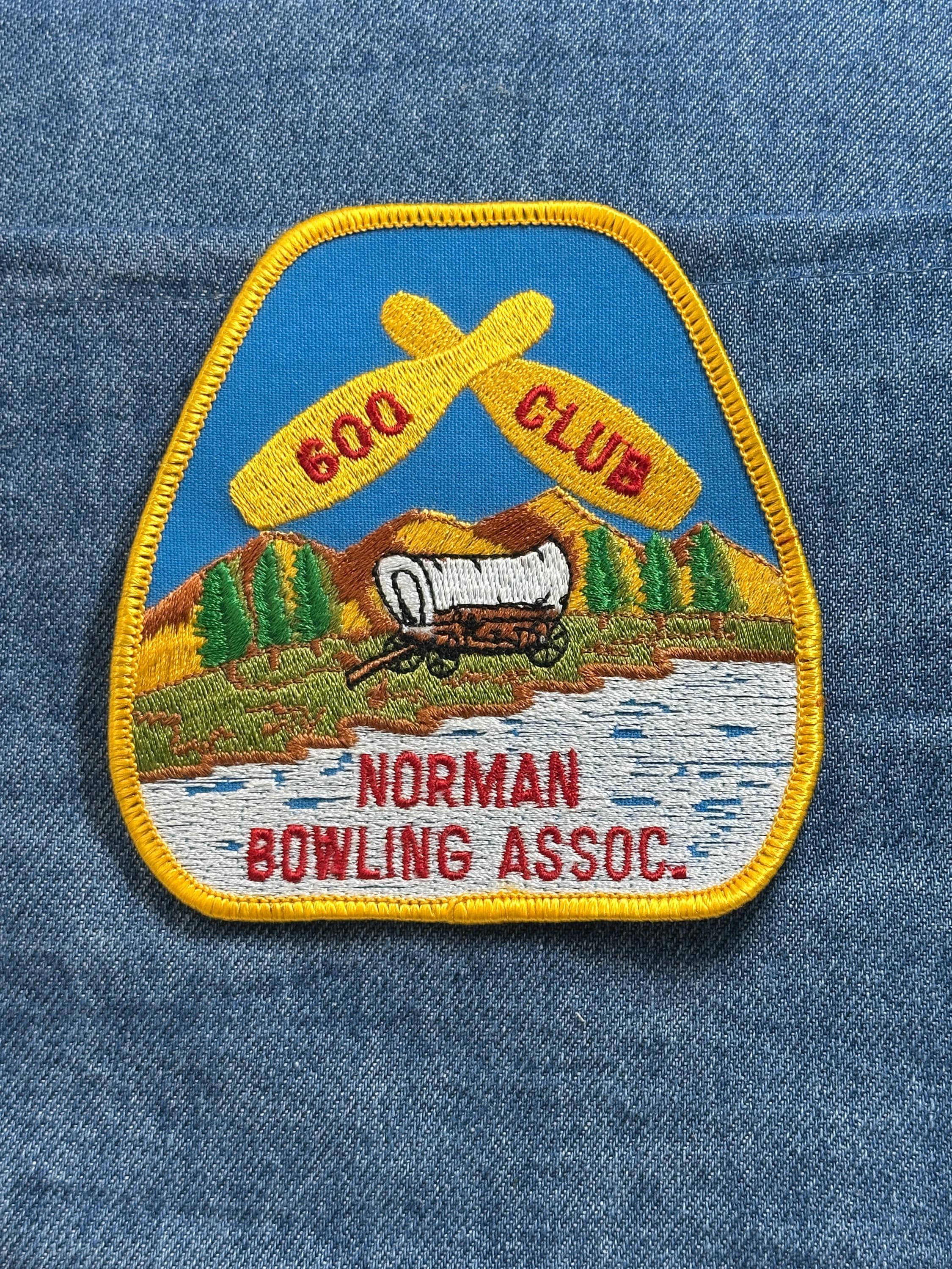 Norman Bowling Assoc Patch: Yellow Border - 600 Club