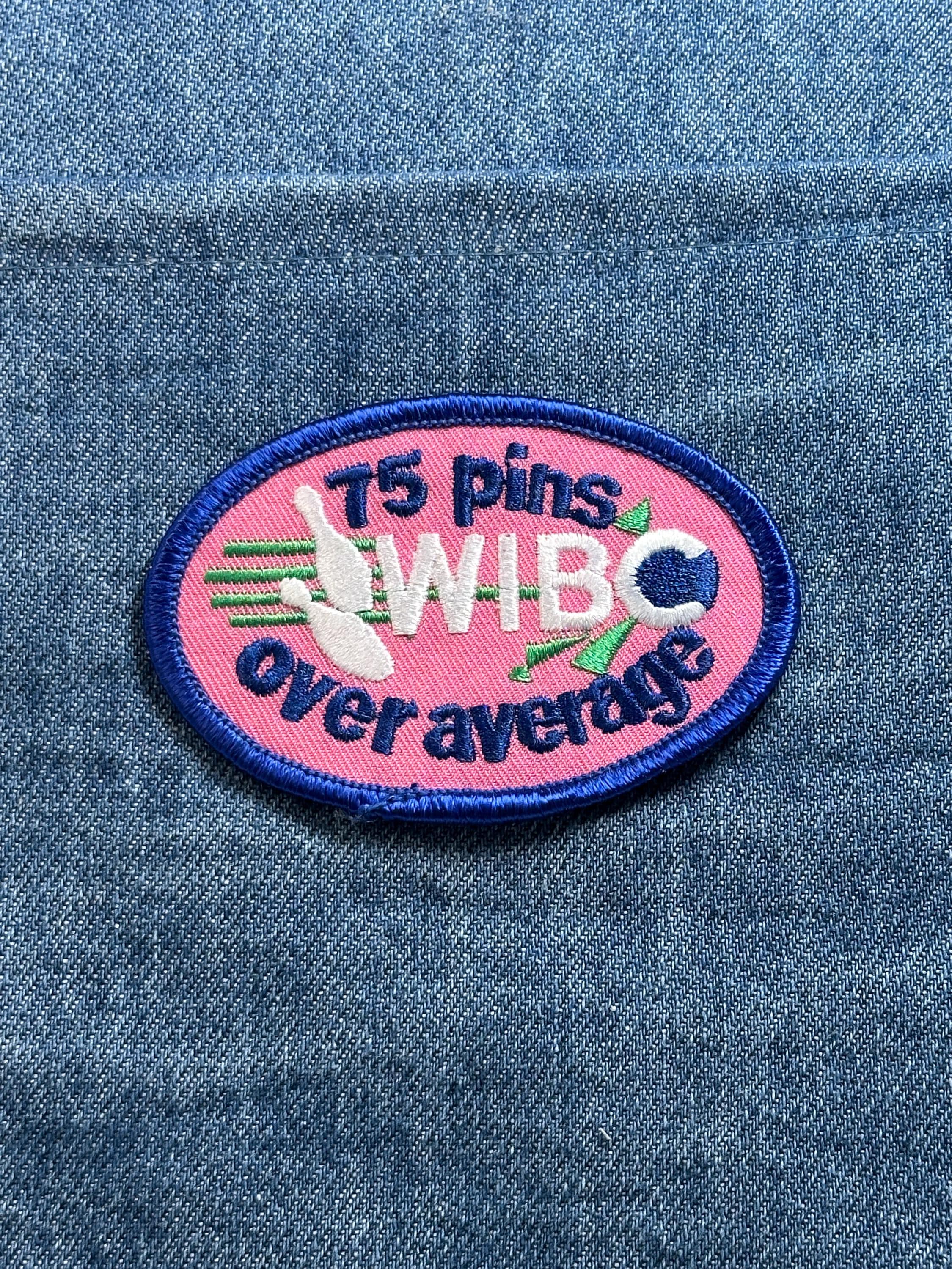 WIBC 75 Pins Over Average Patch: Pink Oval - Bowling Era Accessory