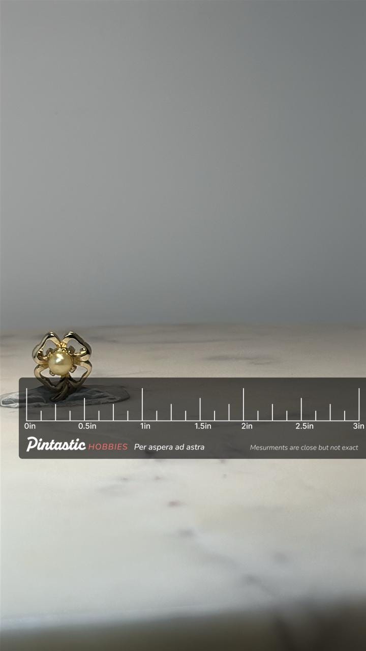 Shamrock Clover Lapel Pin: Gold Tone - Irish Accessory with ruler overlay for size reference