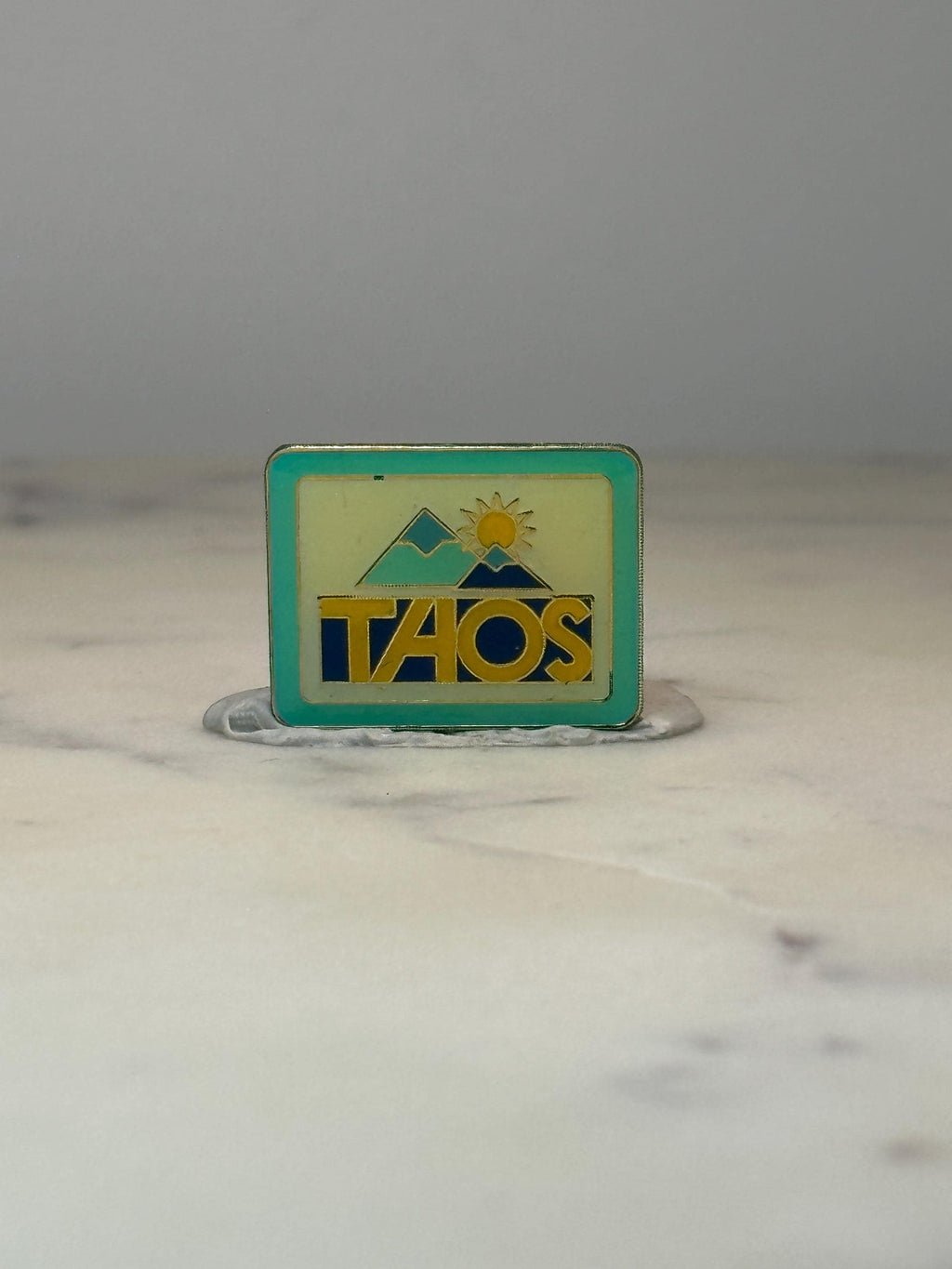 TAOS New Mexico Lapel Pin: Enamel Scenic Design - Souvenir Accessory