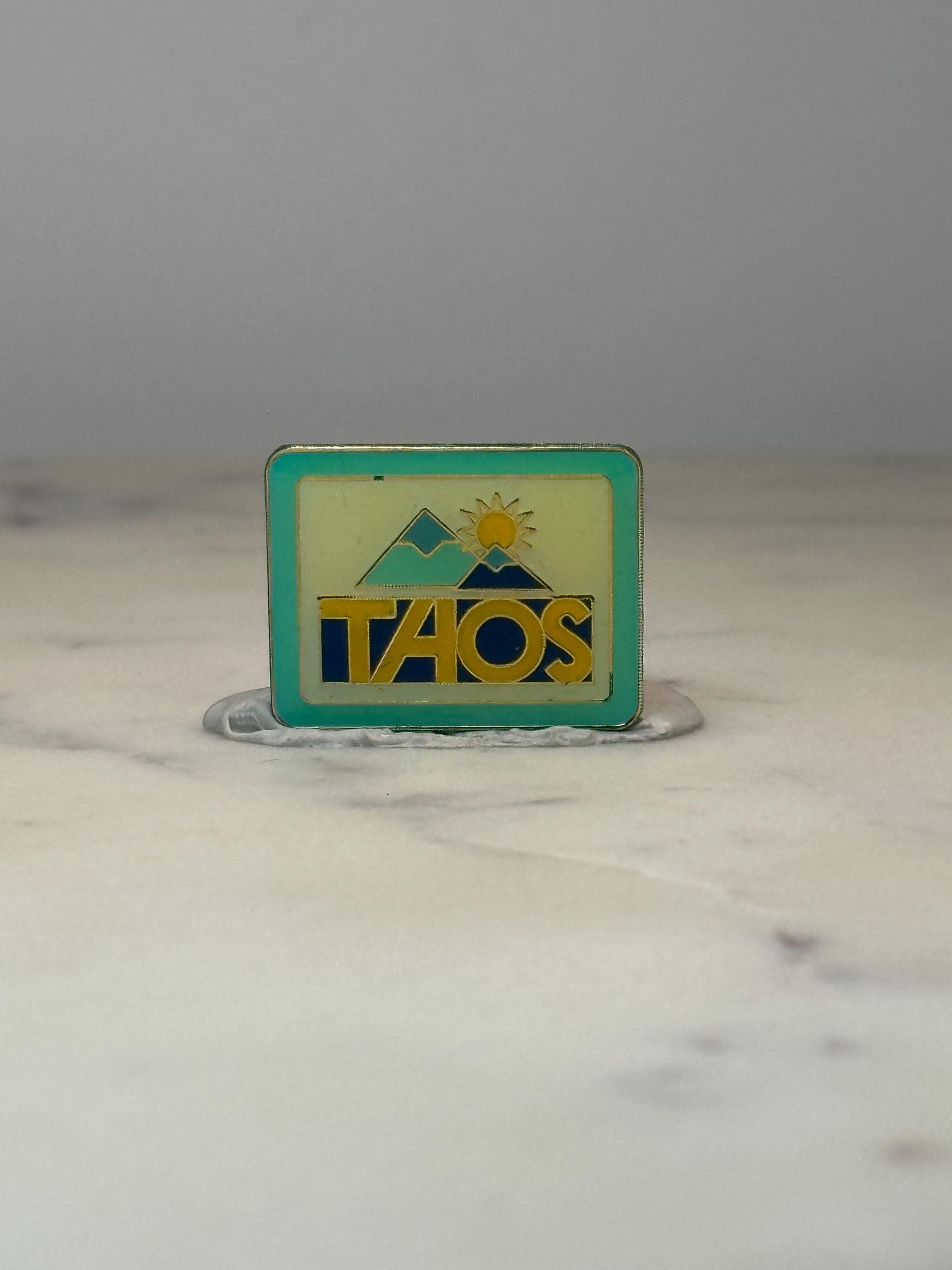 TAOS New Mexico Lapel Pin: Enamel Scenic Design - Souvenir Accessory