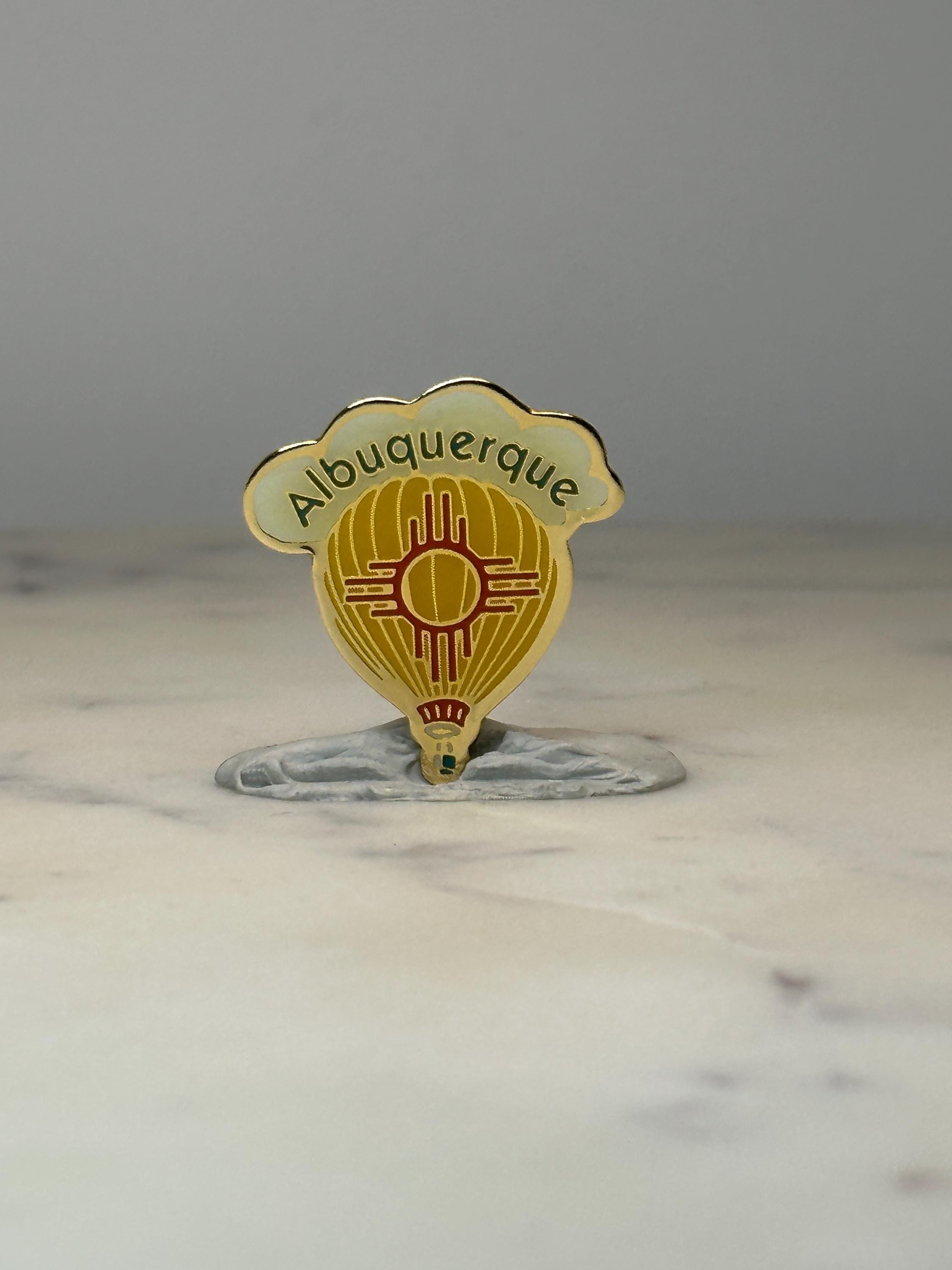 Albuquerque Balloon Pin: Gold Enamel - Southwest Travel Accessory