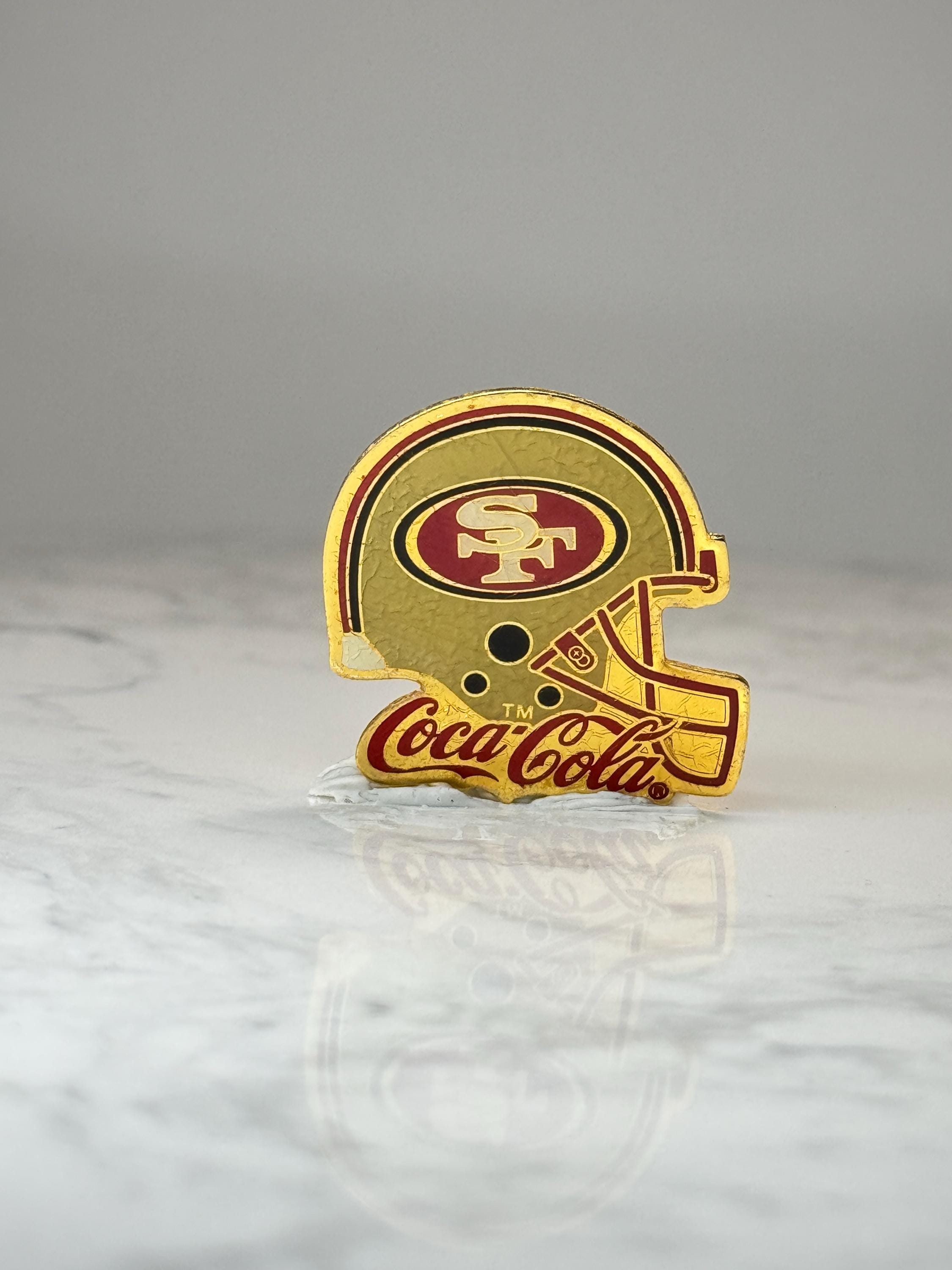 San Francisco 49ers Helmet Pin: Gold Enamel - NFL Coca Cola