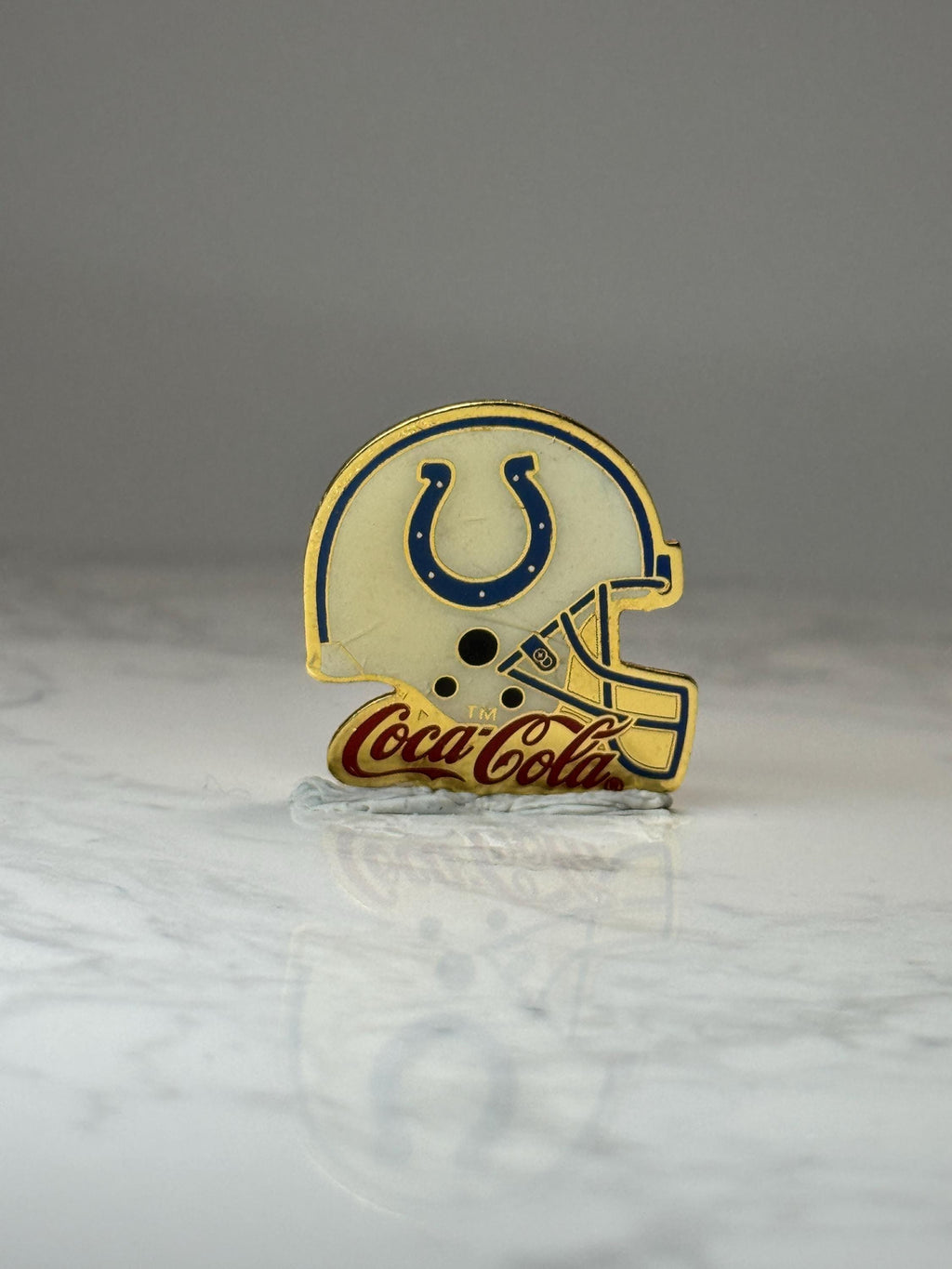 Indianapolis Colts Helmet Pin: Blue & Gold Enamel - NFL Accessory