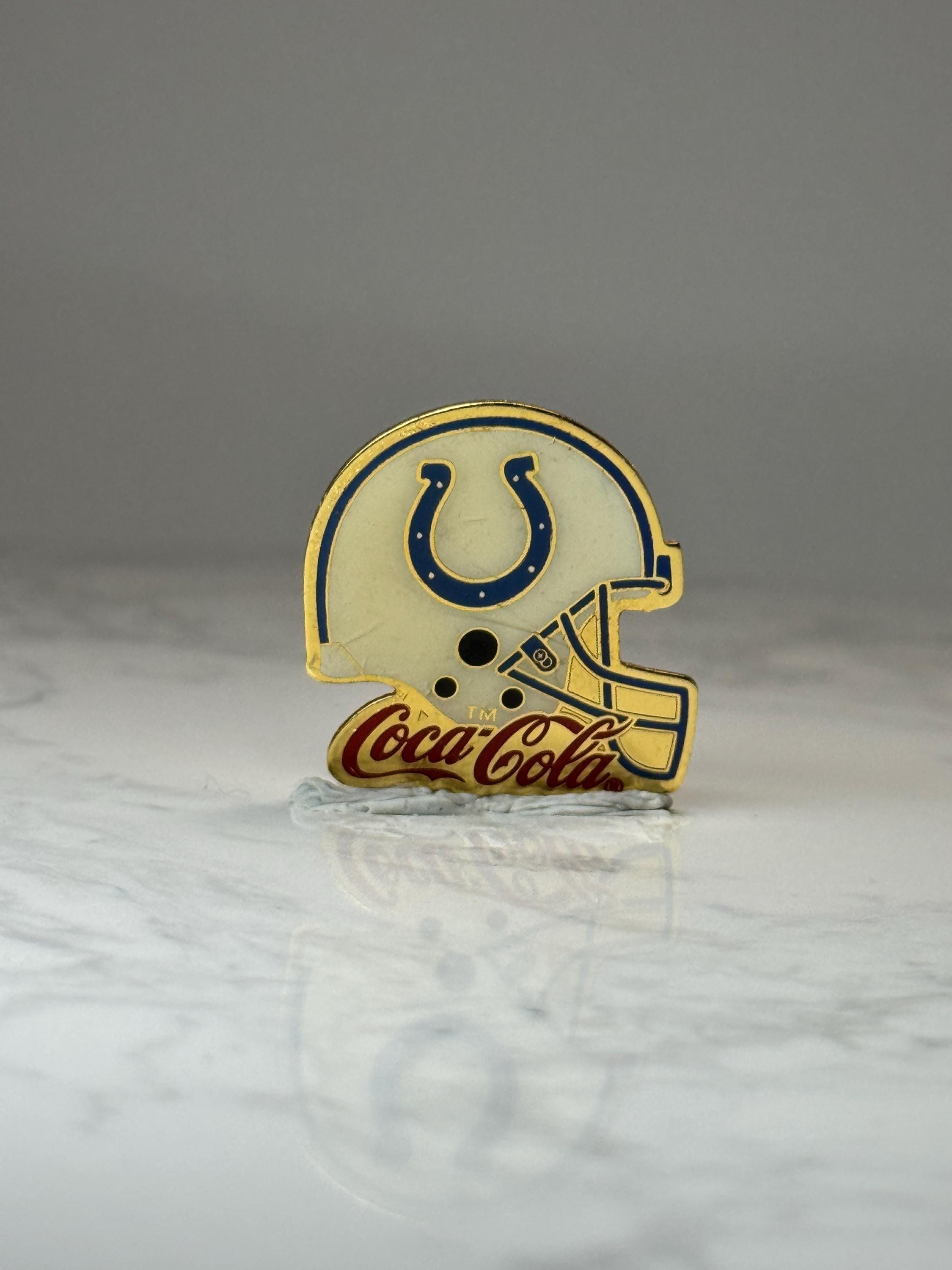 Indianapolis Colts Helmet Pin: Blue & Gold Enamel - NFL Accessory