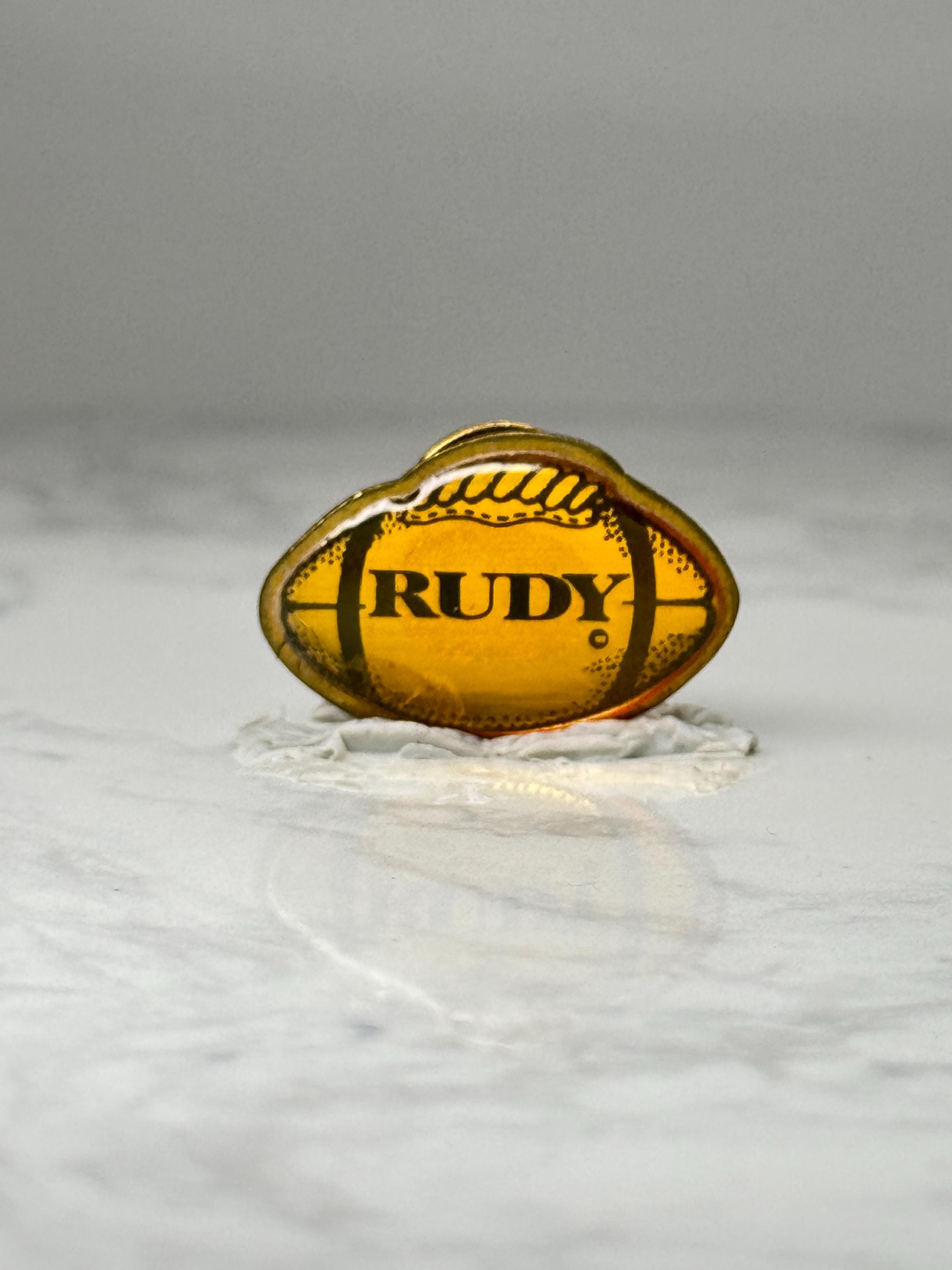 Rudy Football Enamel Pin Vintage Movie Sports Motivational Notre Dame Inspired Lapel Pin
