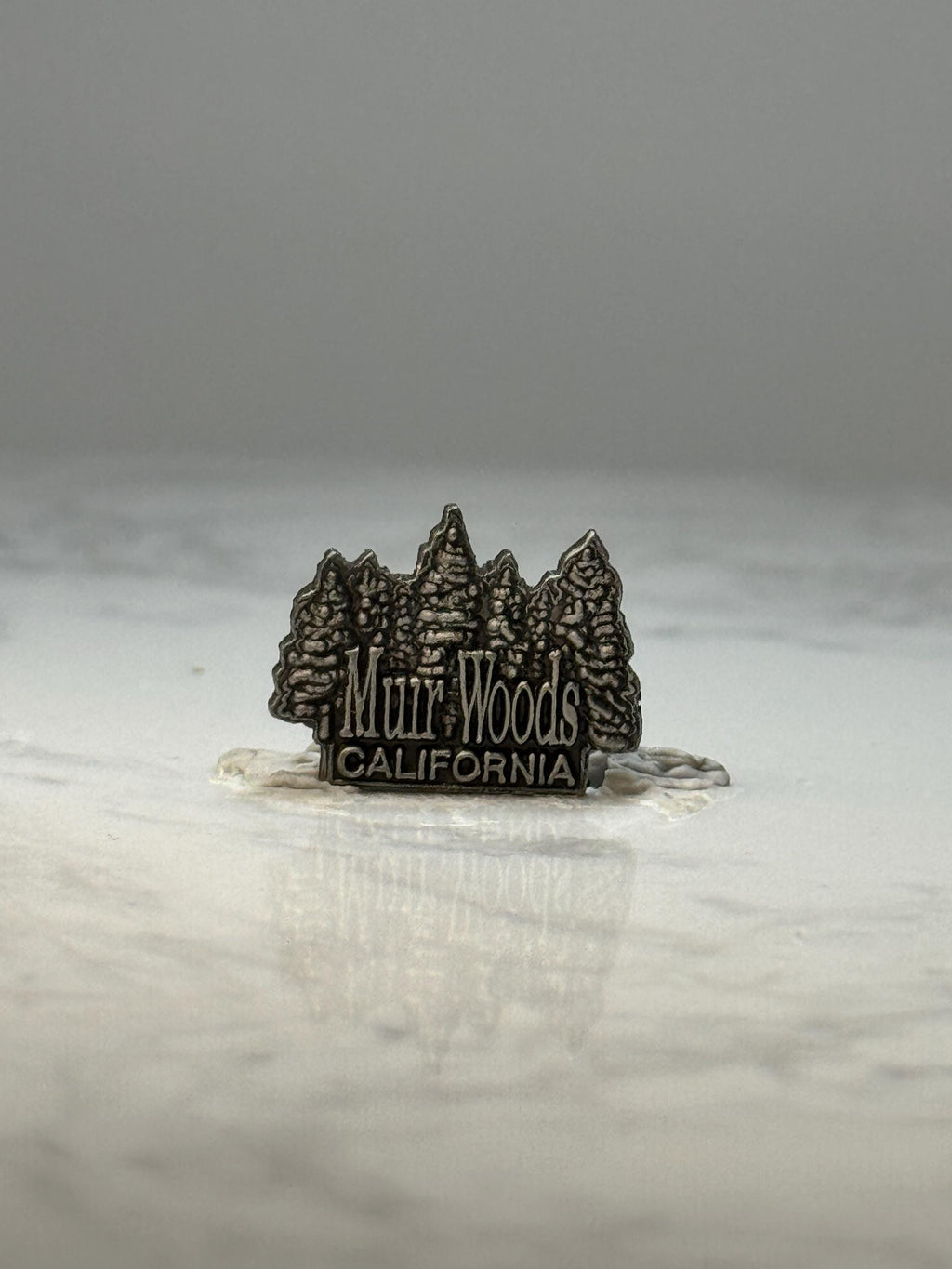Muir Woods California Souvenir Pin: Silver Tone - Redwood Forest Travel Accessory
