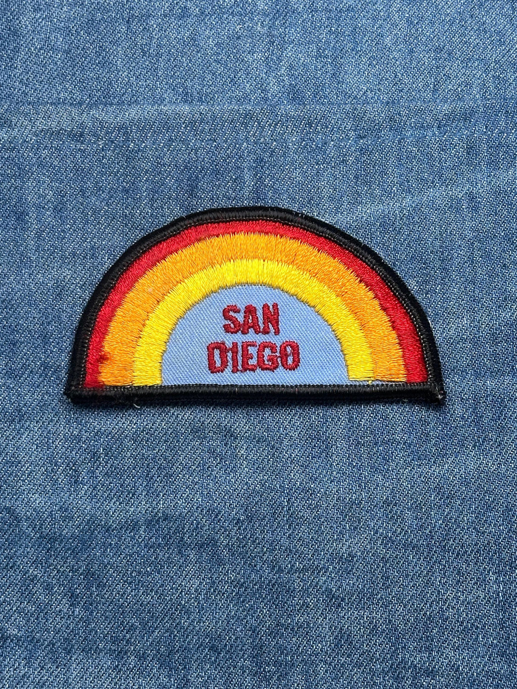 San Diego Rainbow Patch: Retro Sunset Colors - City Accessory