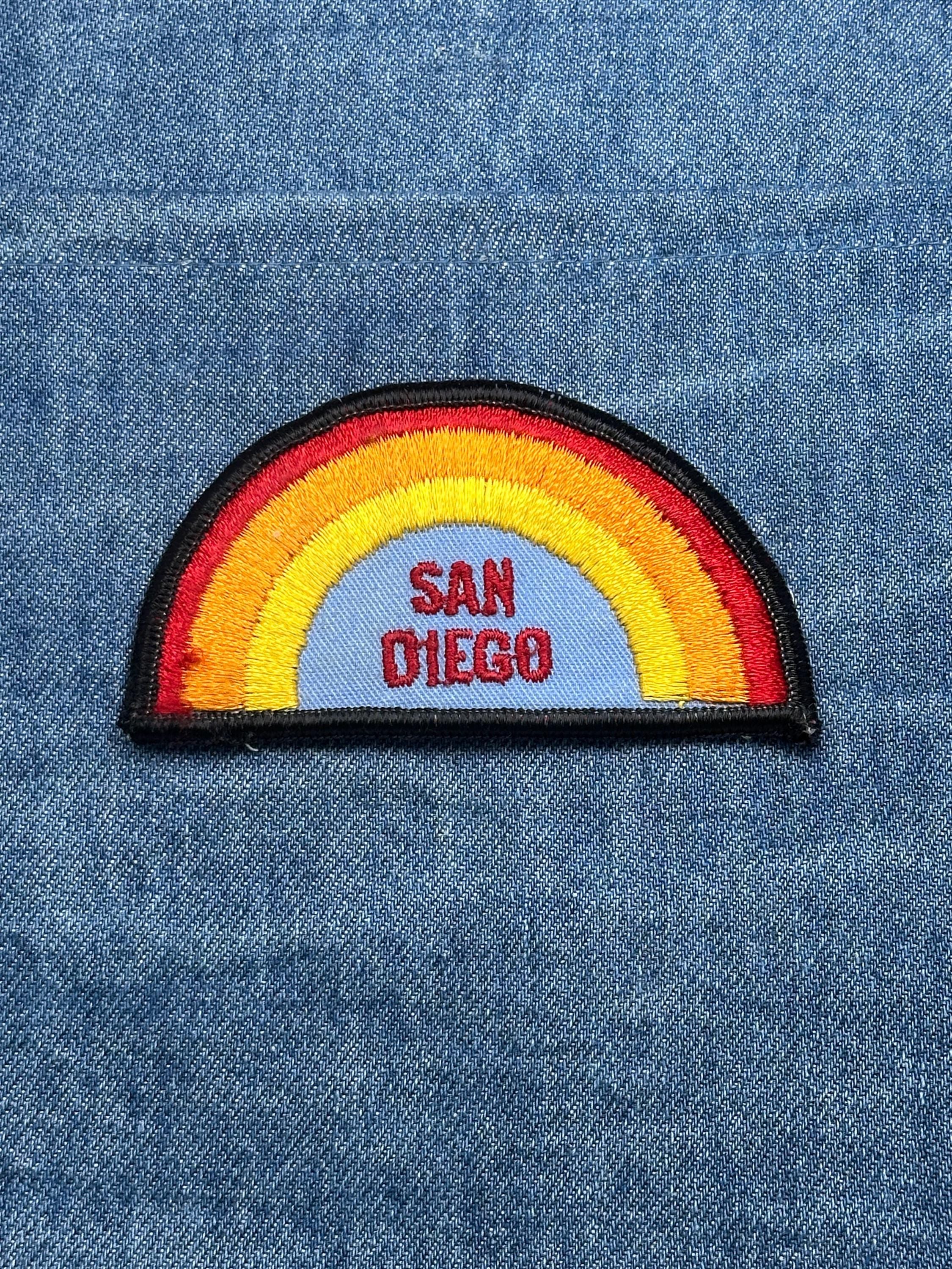 San Diego Rainbow Patch: Retro Sunset Colors - City Accessory