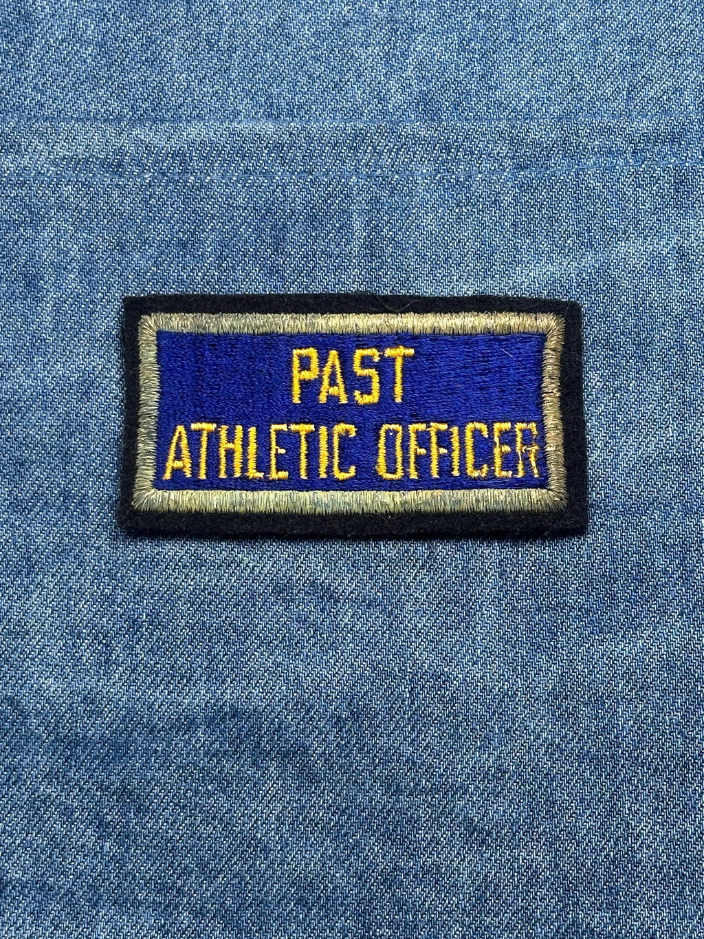 Past Athletic Officer Patch: Blue & Gold - School Staff Accessory