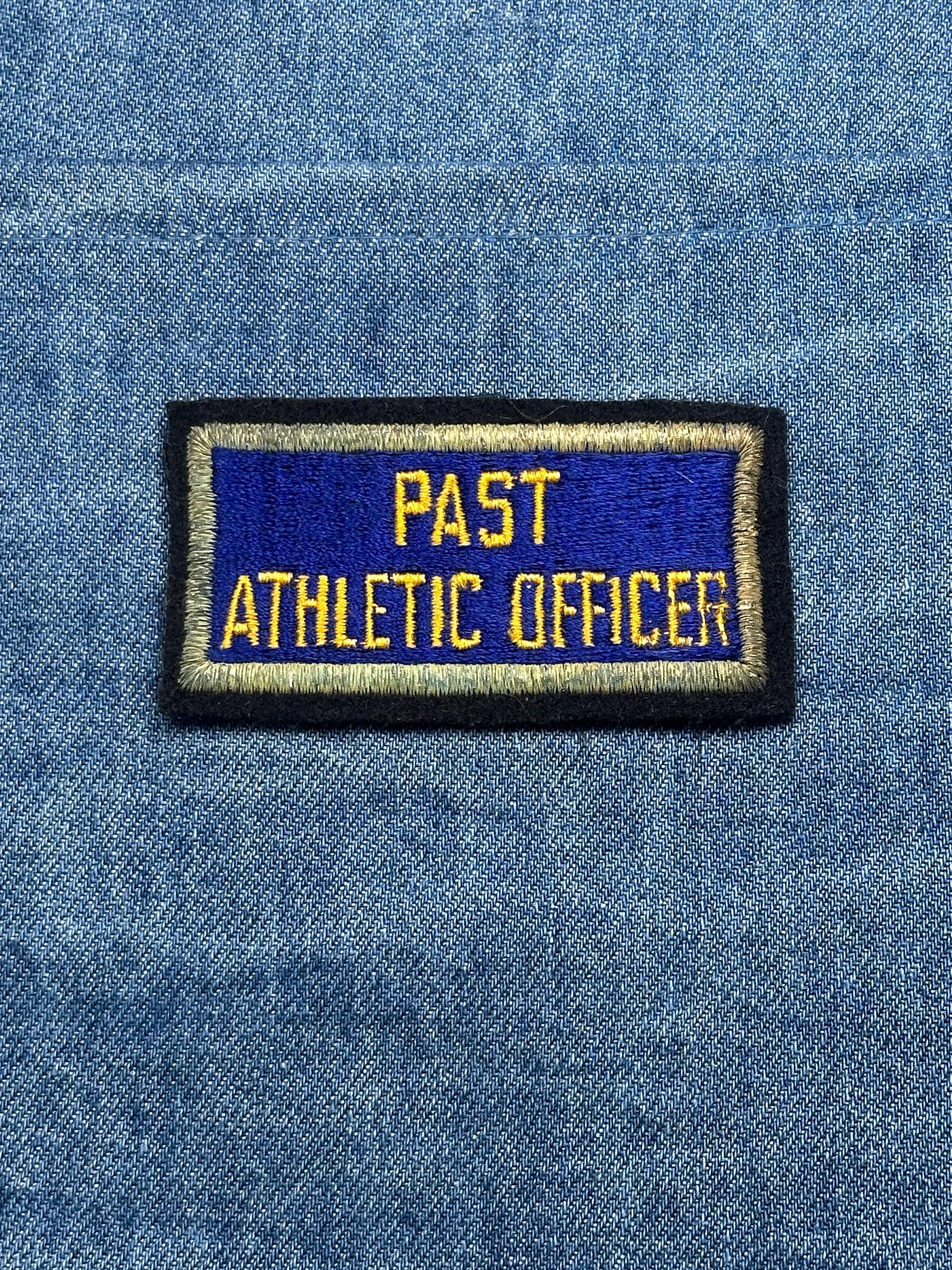 Past Athletic Officer Patch: Blue & Gold - School Staff Accessory