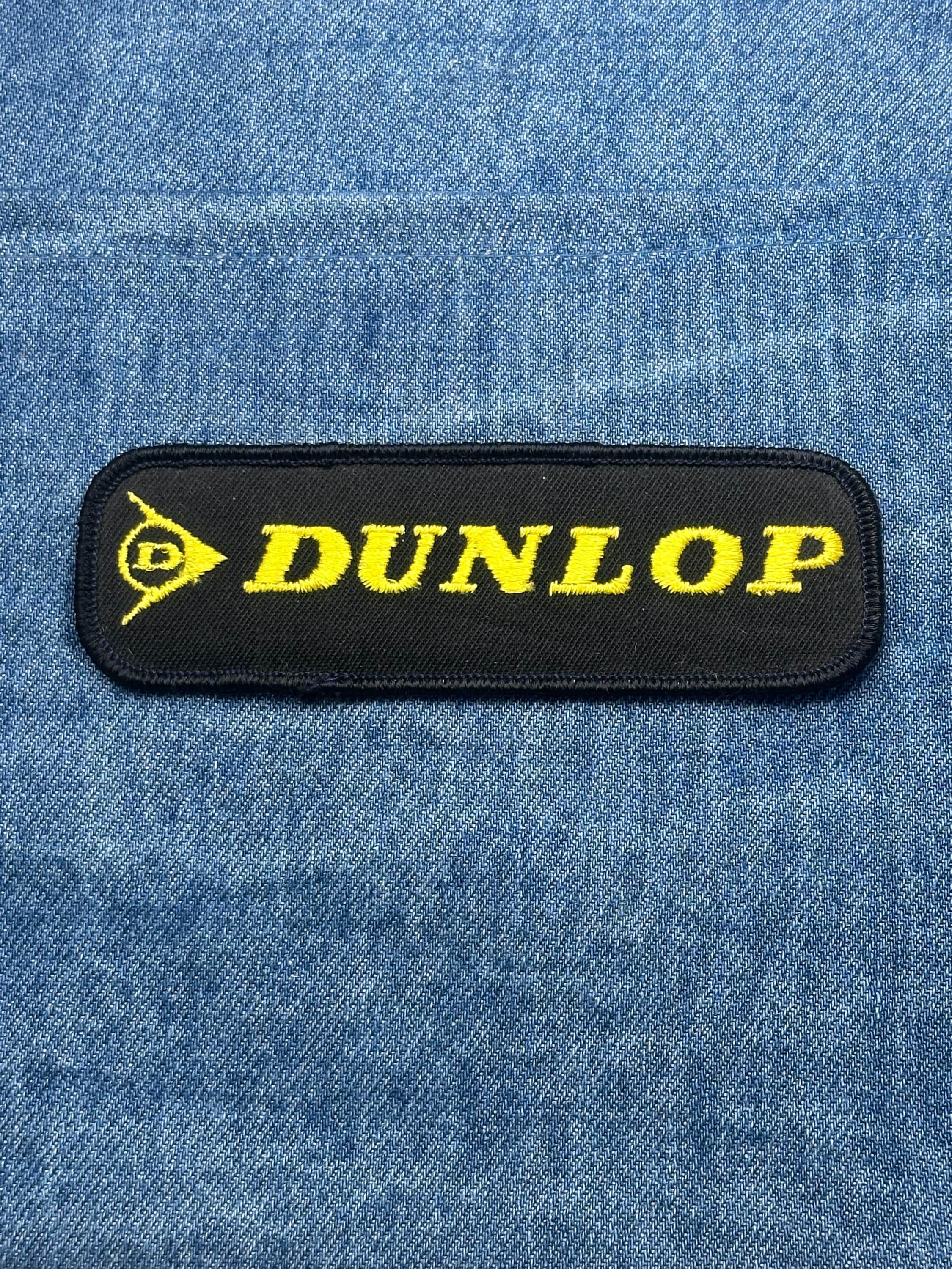 Dunlop Logo Patch: Black & Yellow - Racing Accessory