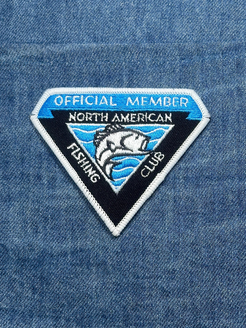 North American Fishing Club Patch: Blue Triangle - Outdoor Accessory