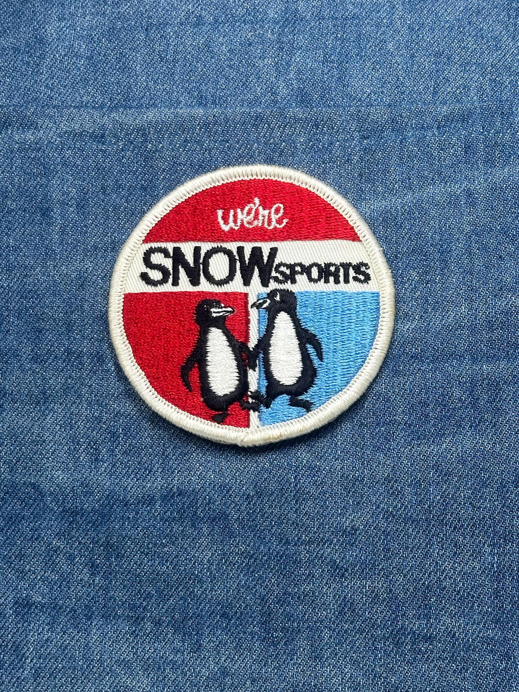 We're Snowsports Patch: Red White Blue - Vintage Ski Accessory