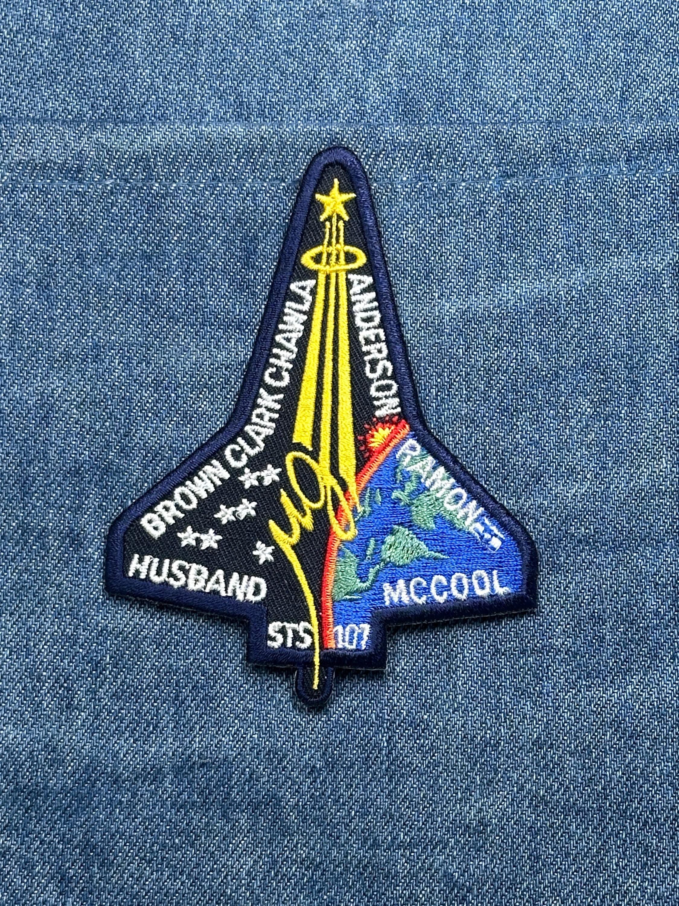 STS 107 Columbia Crew Patch: Navy Space Shuttle - NASA Mission Accessory