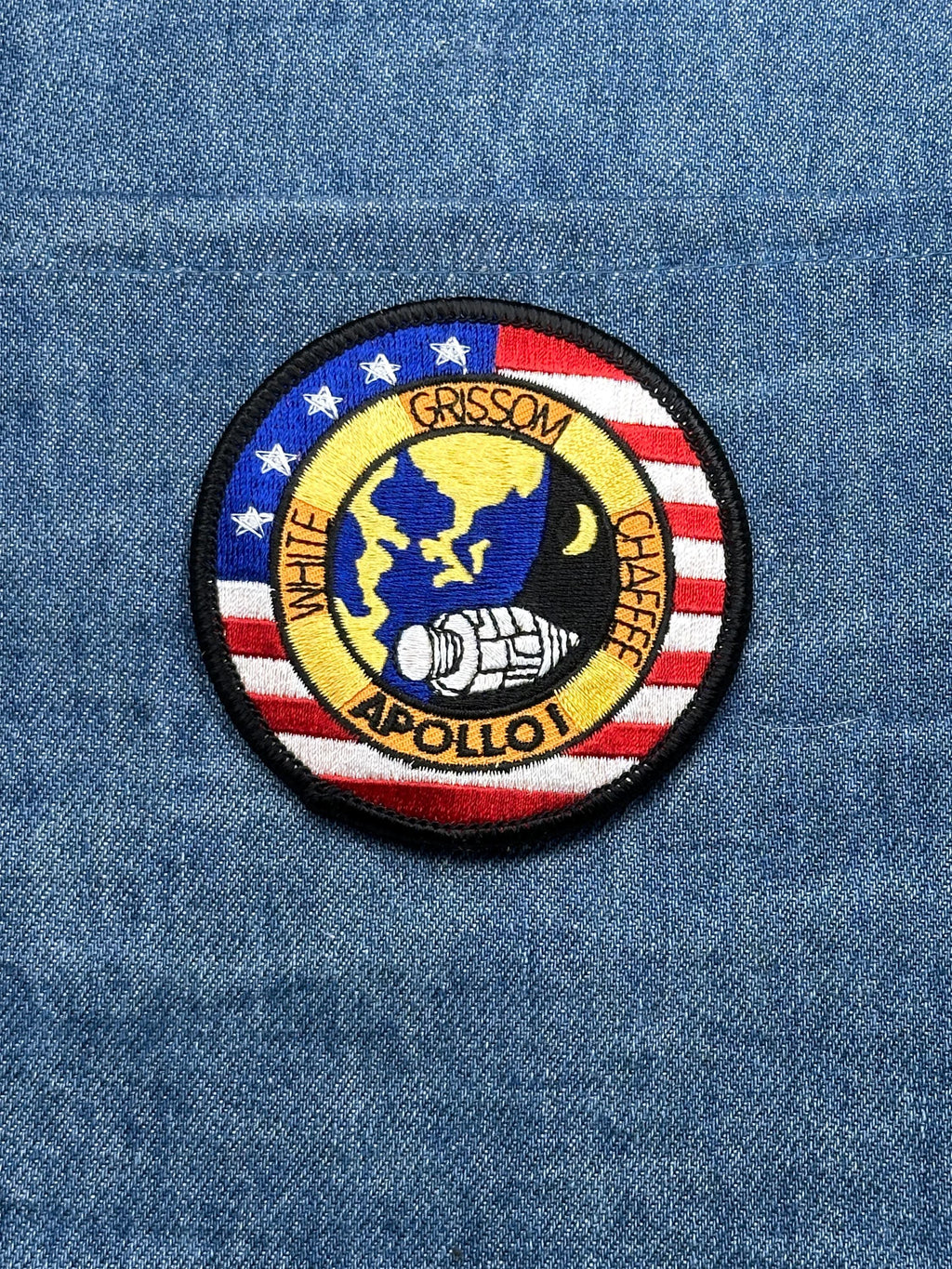 Apollo 1 Memorial Patch: Red White Blue - NASA Space Accessory