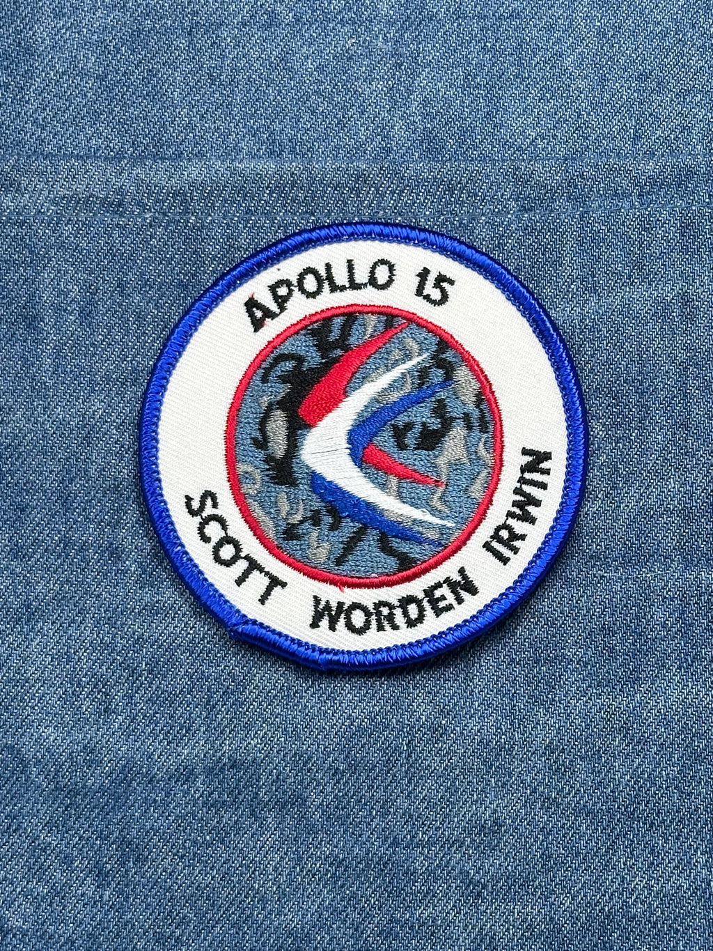 Apollo 15 Mission Patch: Red White Blue - NASA Space Accessory