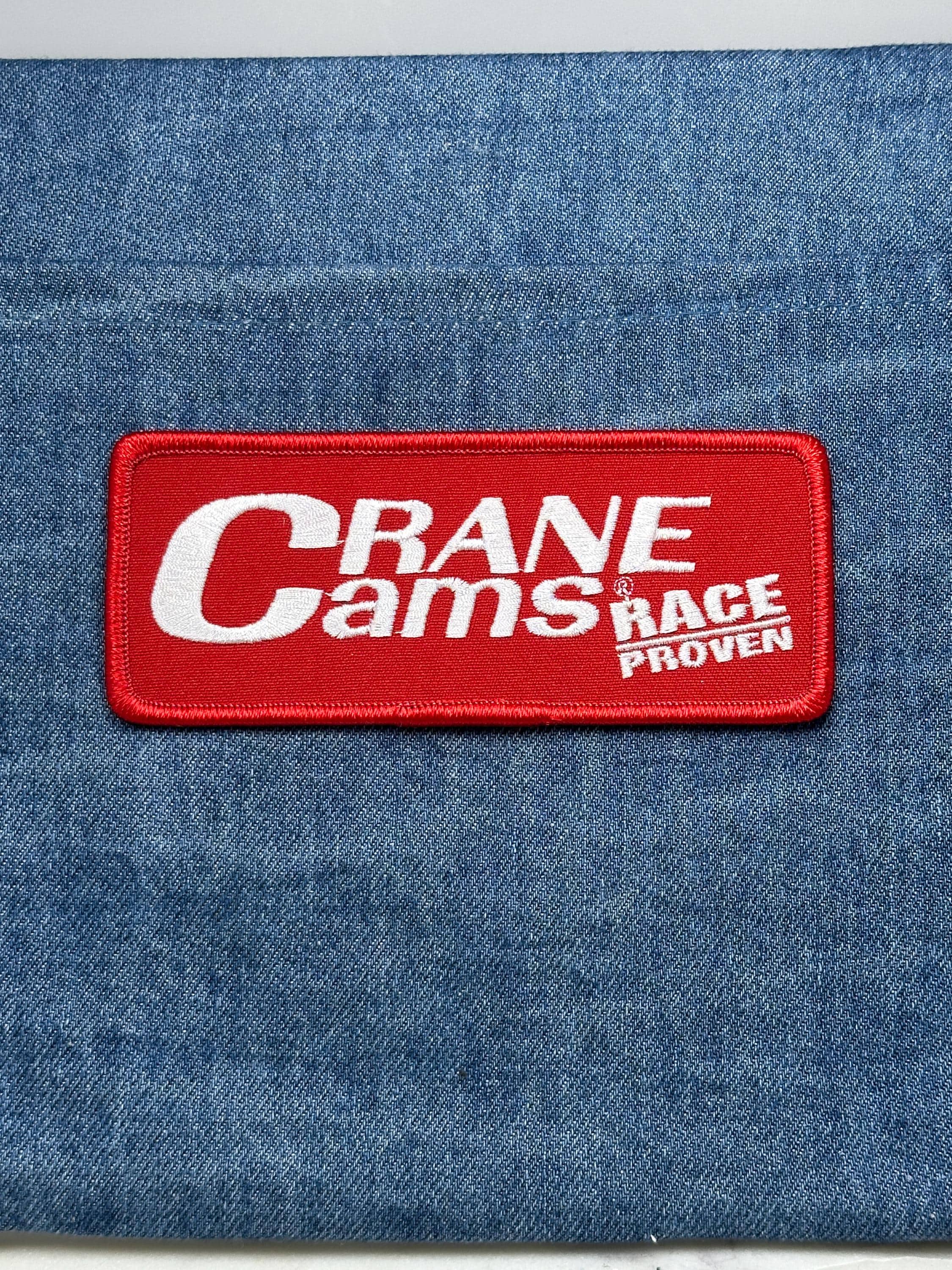 Crane Cams Patch: Red White Logo - Racing Accessory