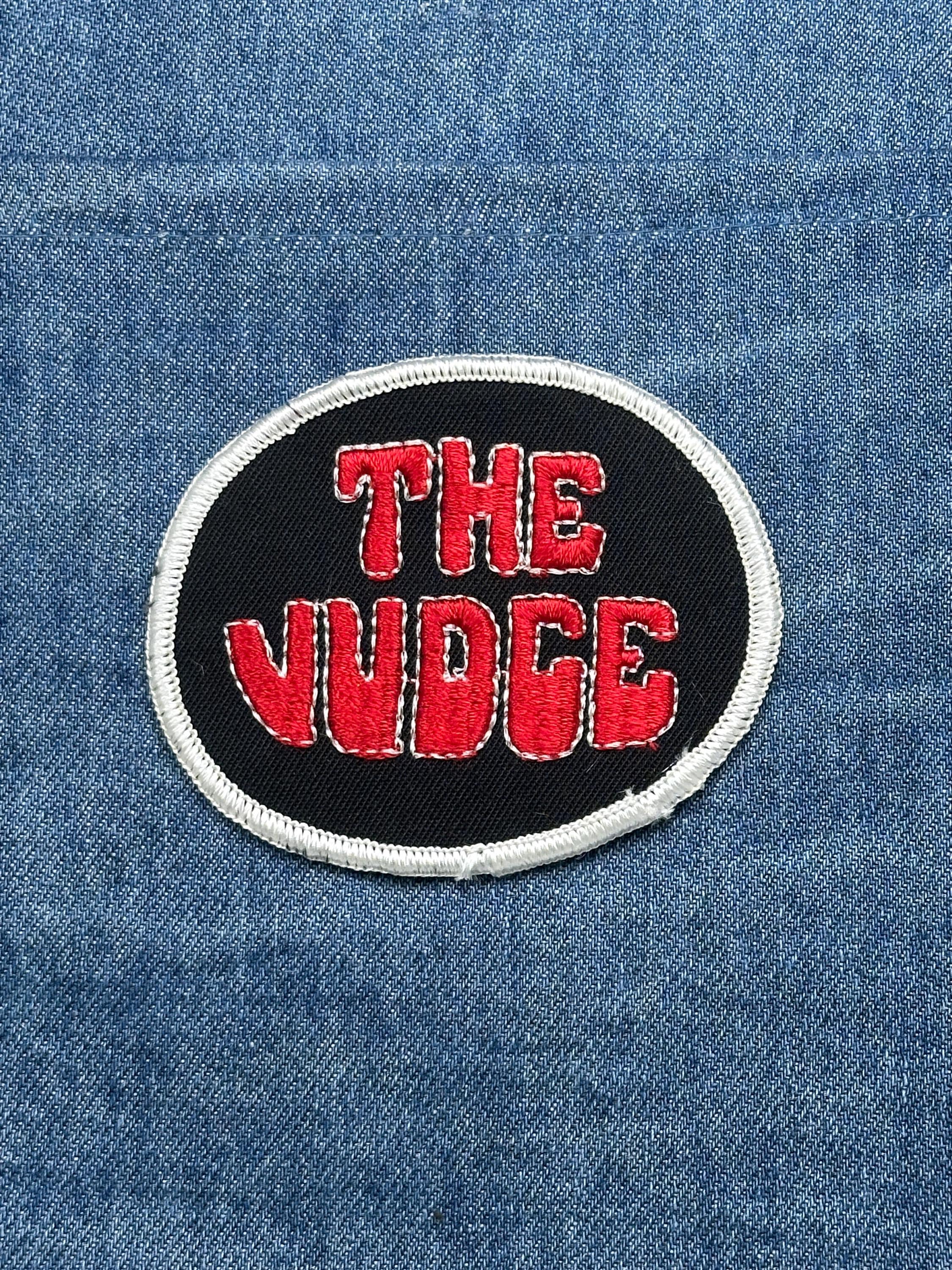 The Judge Patch: Red on Black Oval - Novelty Accessory