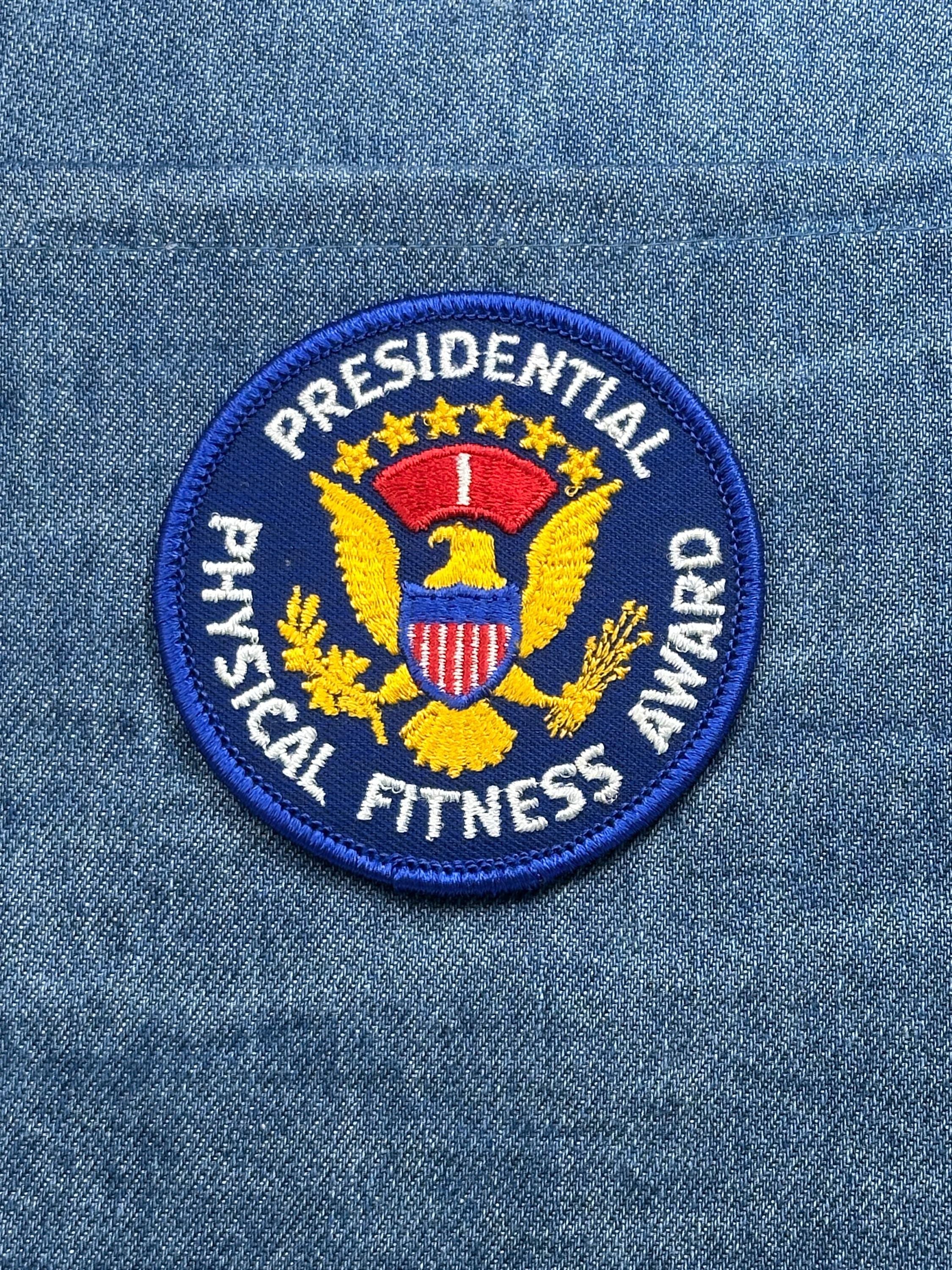 Presidential Physical Fitness Award 1 Year Patch: Embroidered Blue - School Award