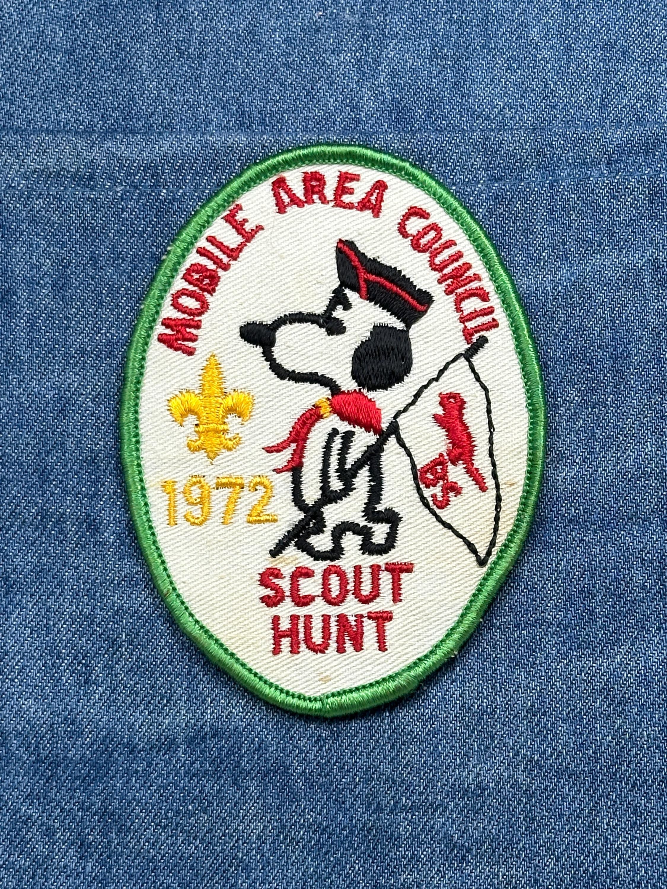 Mobile Area Council Patch: Green Border - 1972 Scout Hunt Accessory