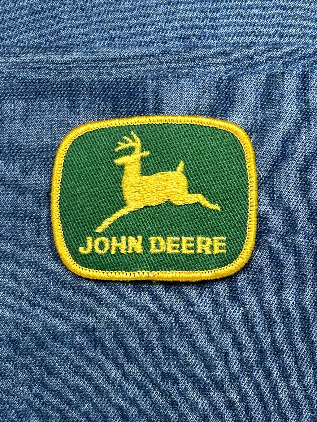 John Deere Logo Patch: Green & Yellow - Farm Equipment Accessory