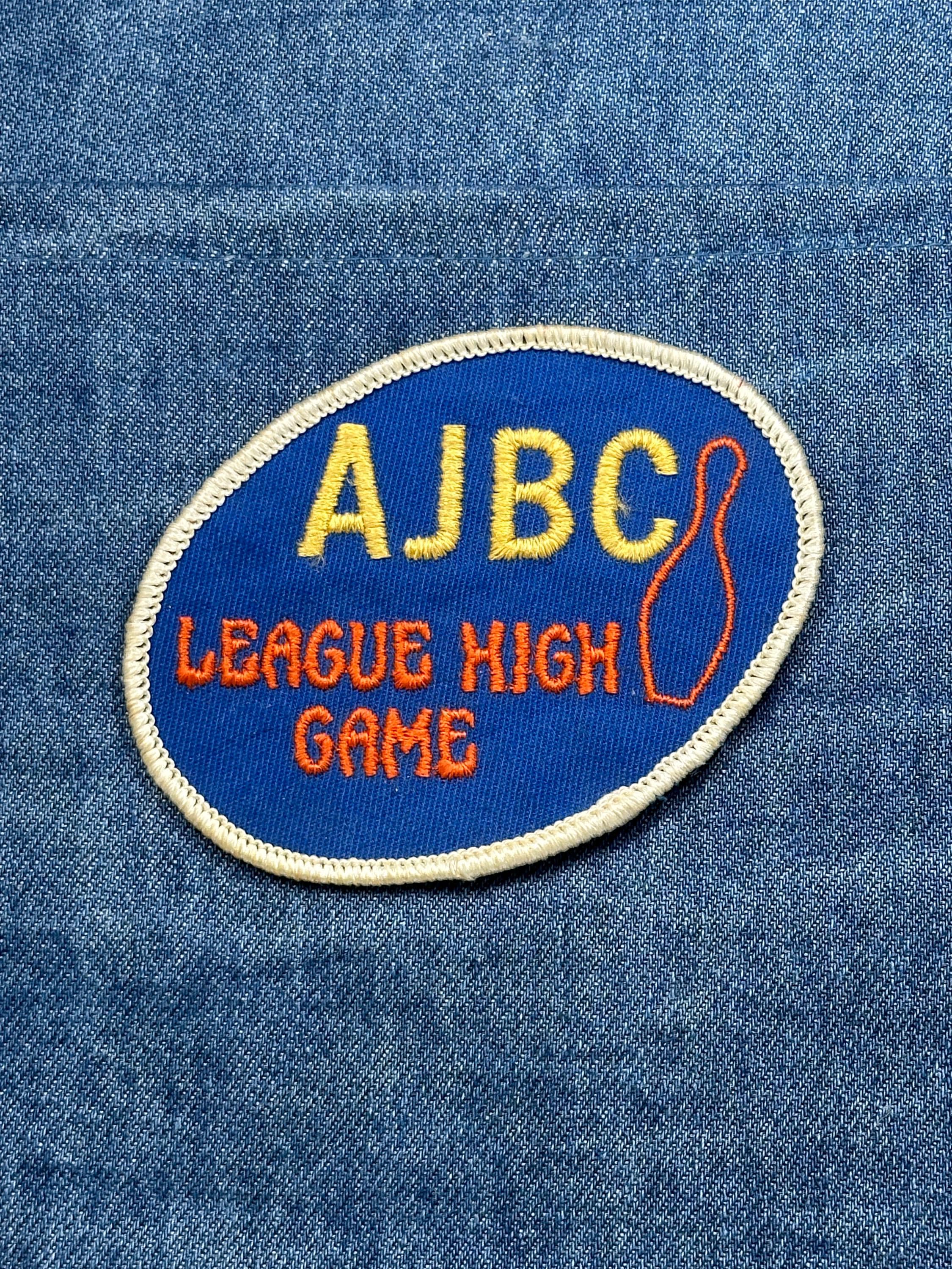 AJBC League High Game Patch: Blue & Gold - Bowling Award Accessory