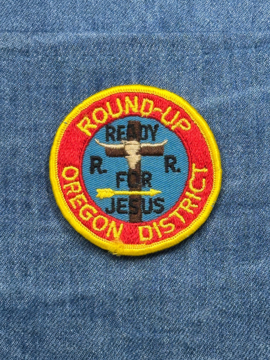 Vintage Round-Up Oregon District Ready For Jesus Scout Patch Christian