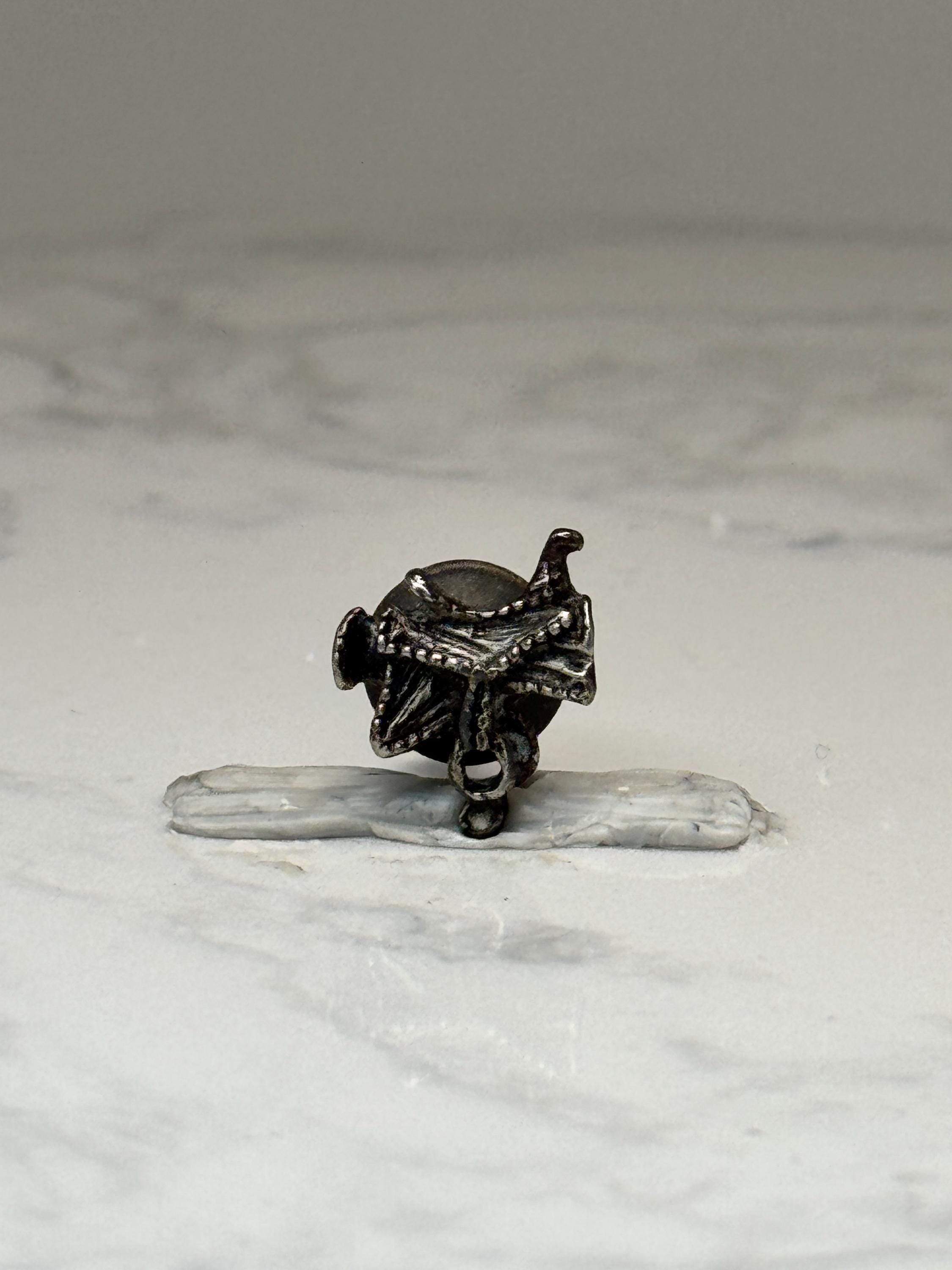 Vintage Western Horse Saddle Lapel Pin Cowboy Rodeo Equestrian