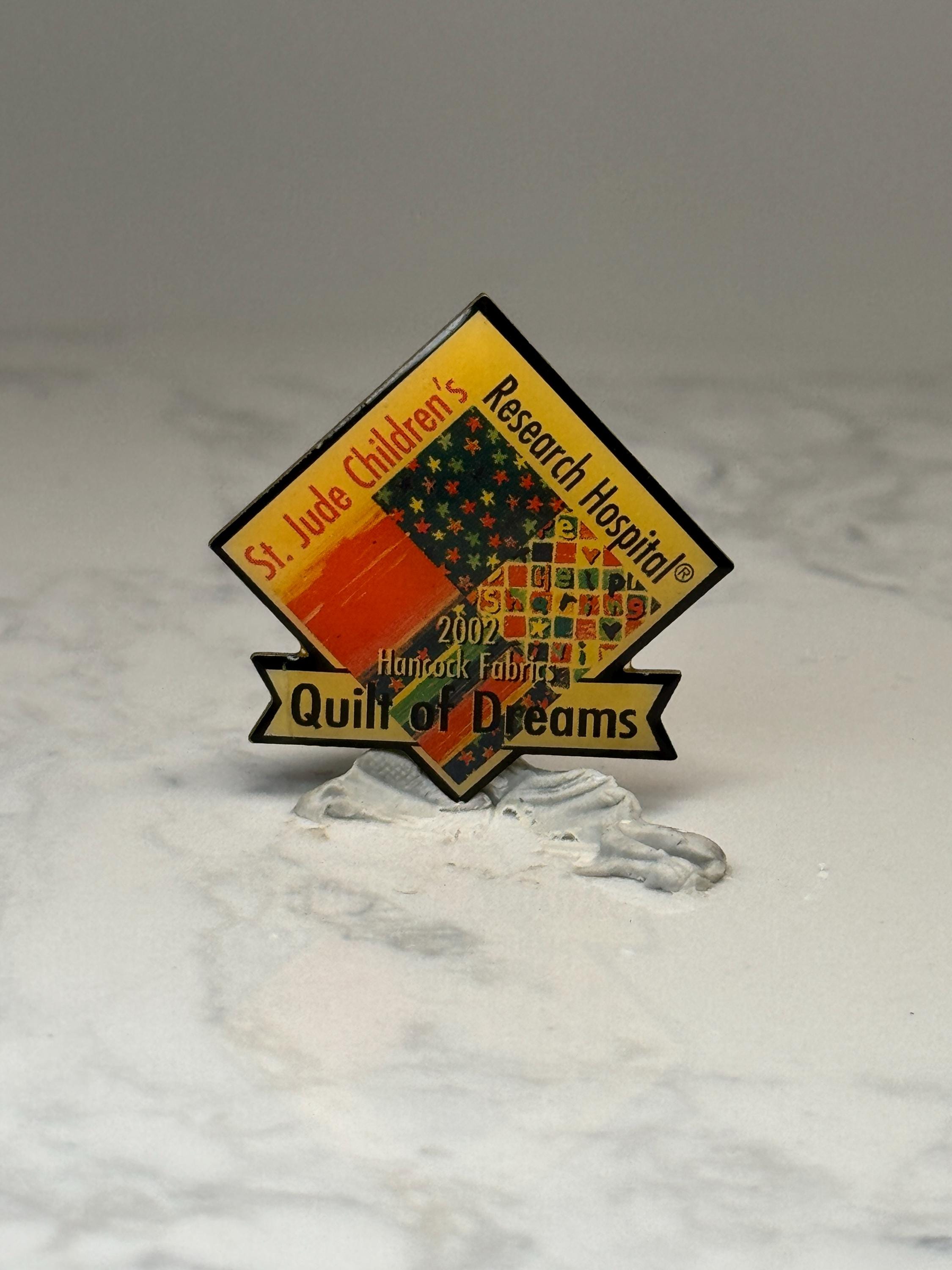 St Jude Quilt of Dreams Pin: Enamel Multi Color - 2002 Charity Accessory