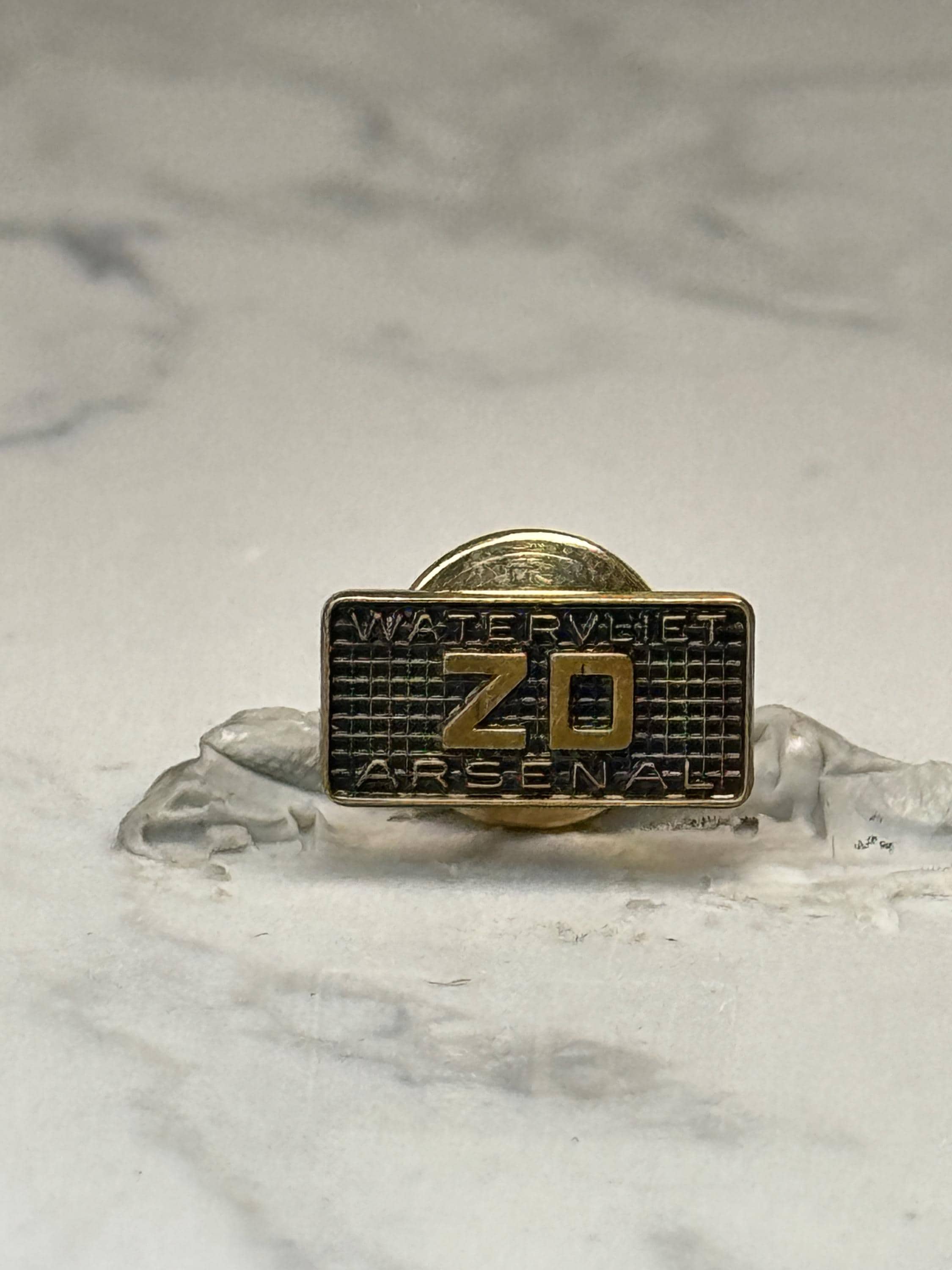Vintage Watervliet Arsenal ZD Lapel Pin U.S. Army New York Employee Pinback