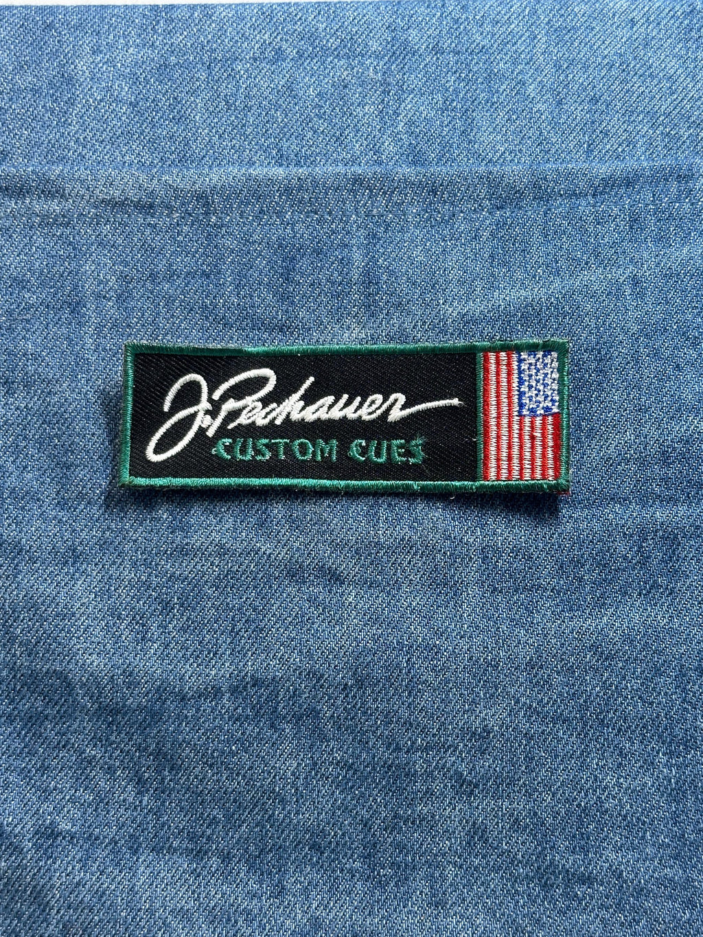 J Pechauer Custom Cues Patch Billiards Pool Brand USA Flag Embroidered Patch