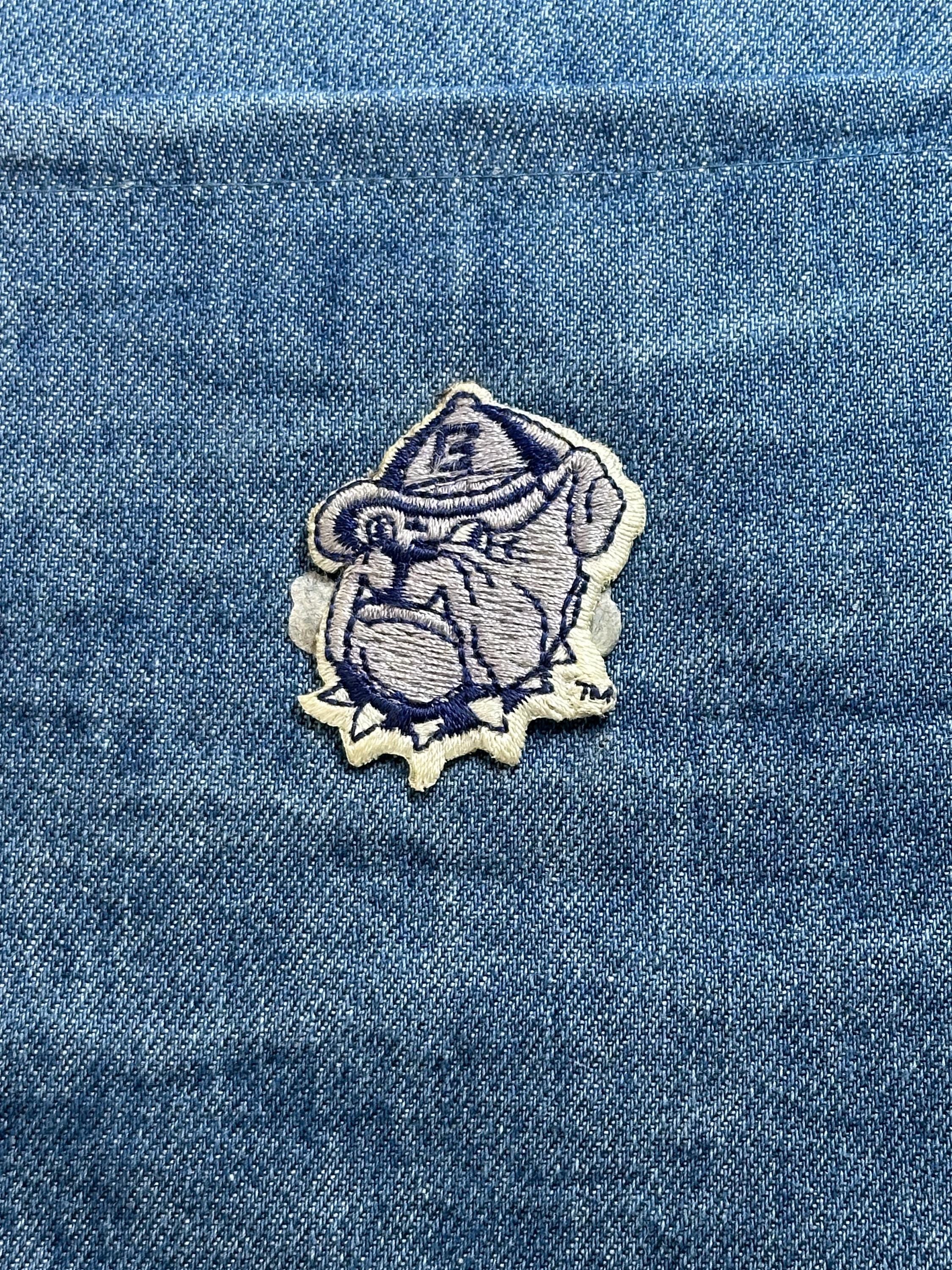 Georgetown Bulldogs Vintage Patch Sailor Hat Mascot Embroidered Sew On Iron On